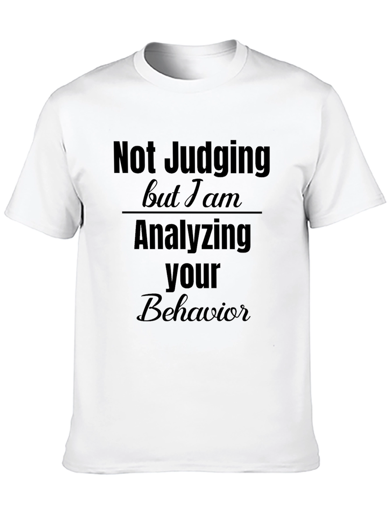 Analyzing Behavior Graphic Tee - Black Crew Neck