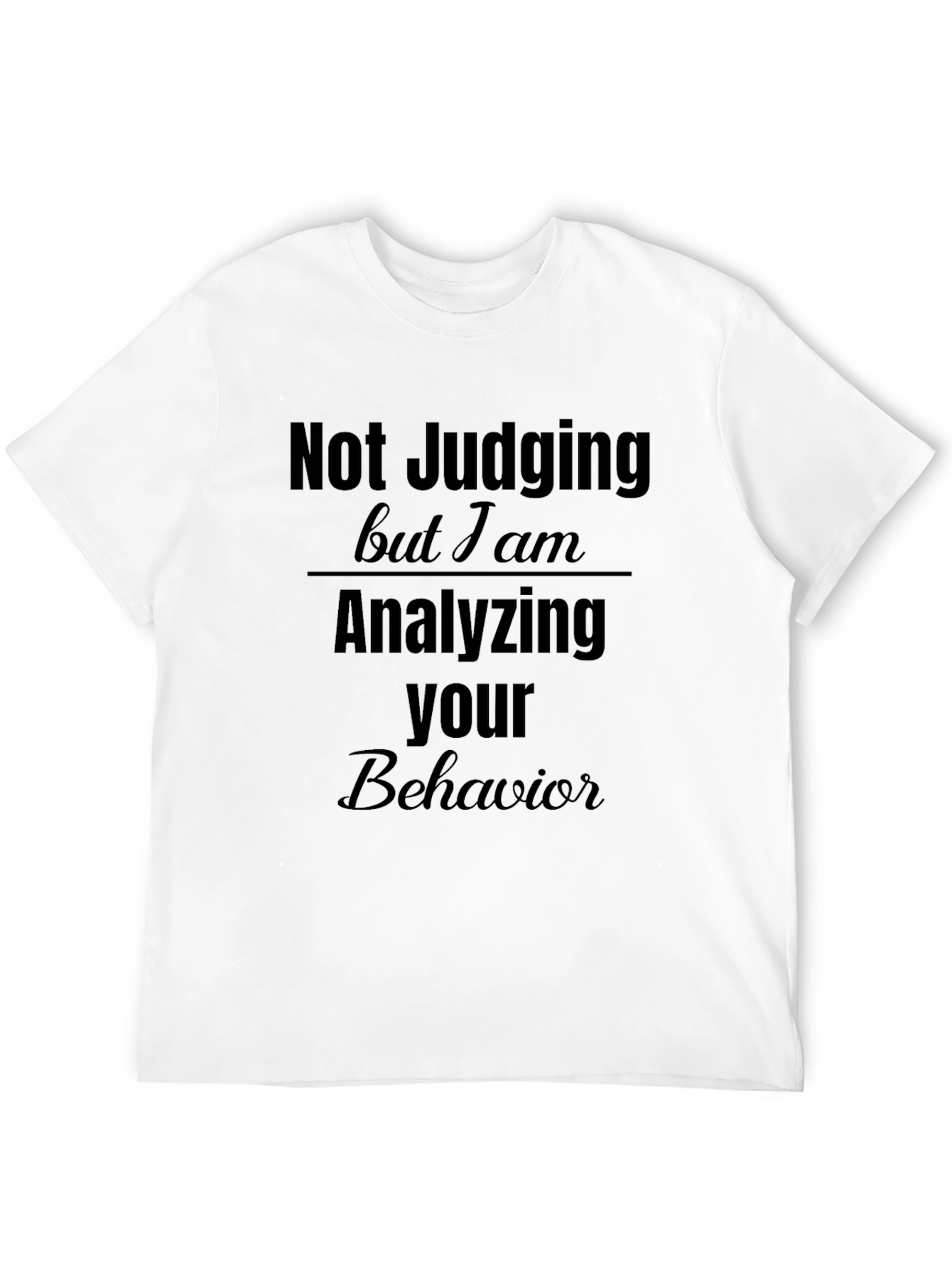 Analyzing Behavior Graphic Tee - Black Crew Neck