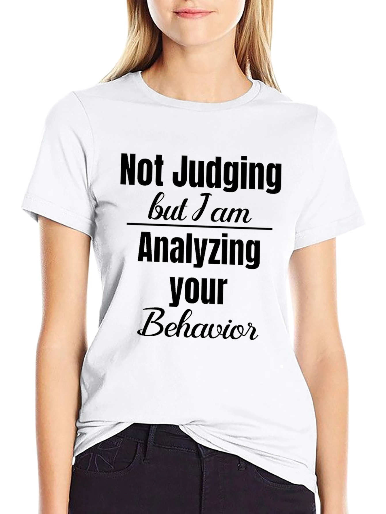 Analyzing Behavior Graphic Tee - Black Crew Neck