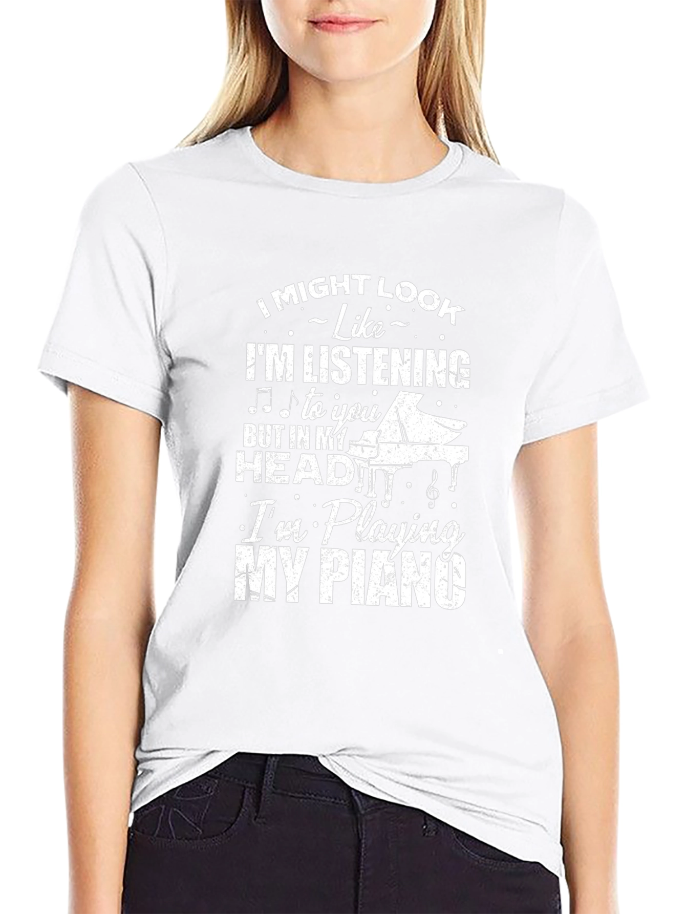 Piano T-Shirt: In My Head Im Playing Piano
