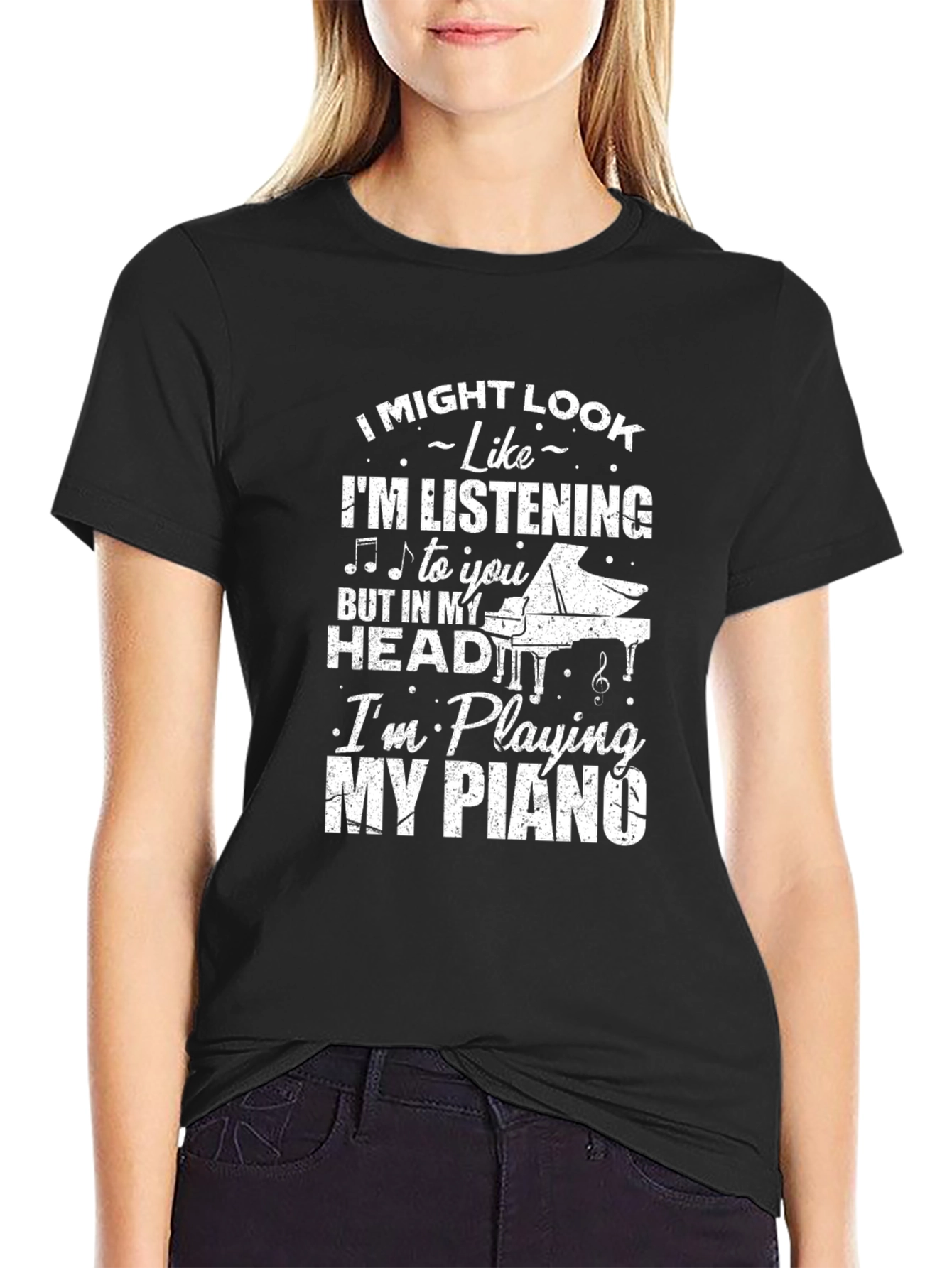 Piano T-Shirt: In My Head Im Playing Piano