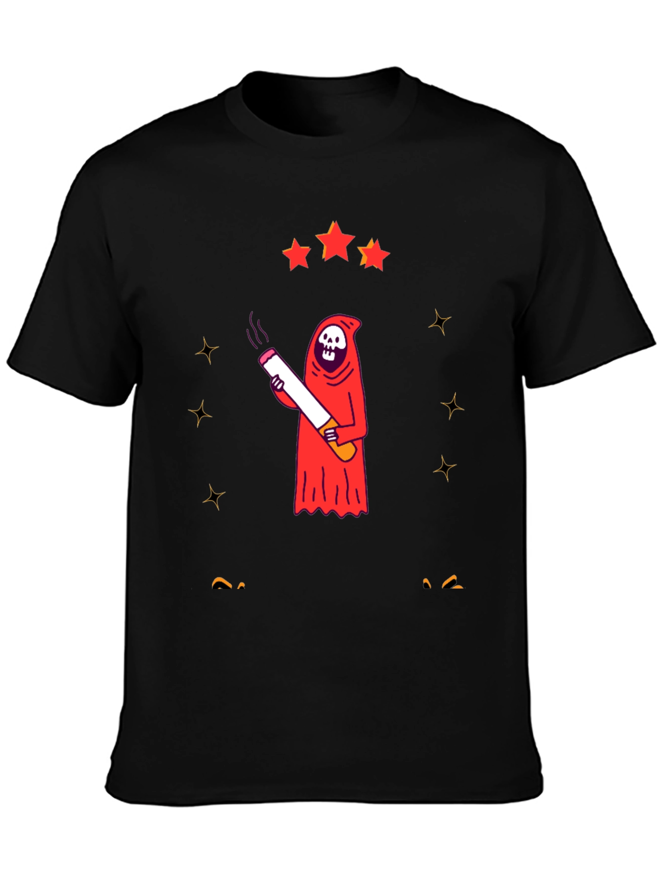 Smoking Grim Reaper Graphic T-Shirt - Unisex