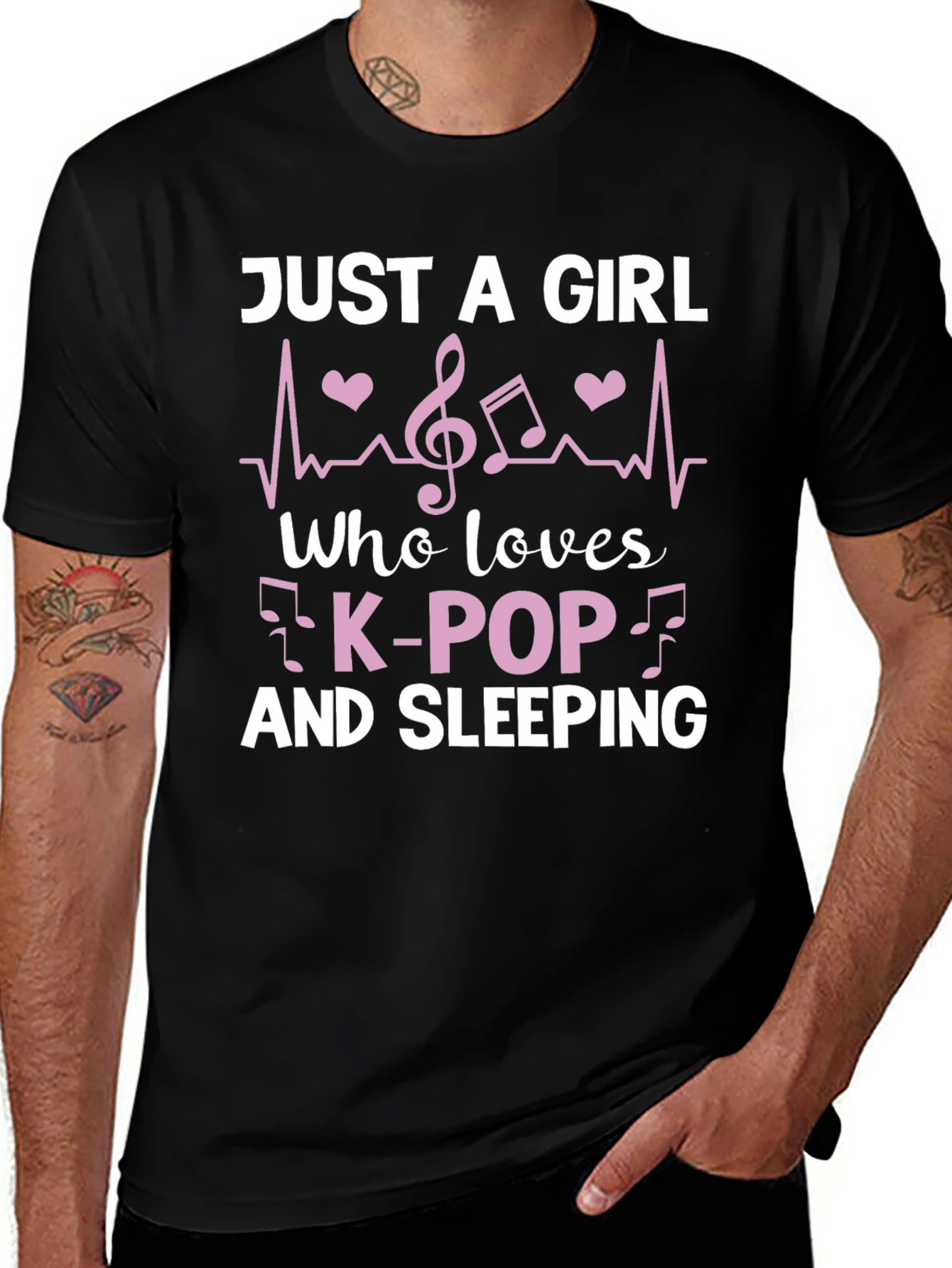 Just a Girl Who Loves K-Pop and Sleeping T-Shirt