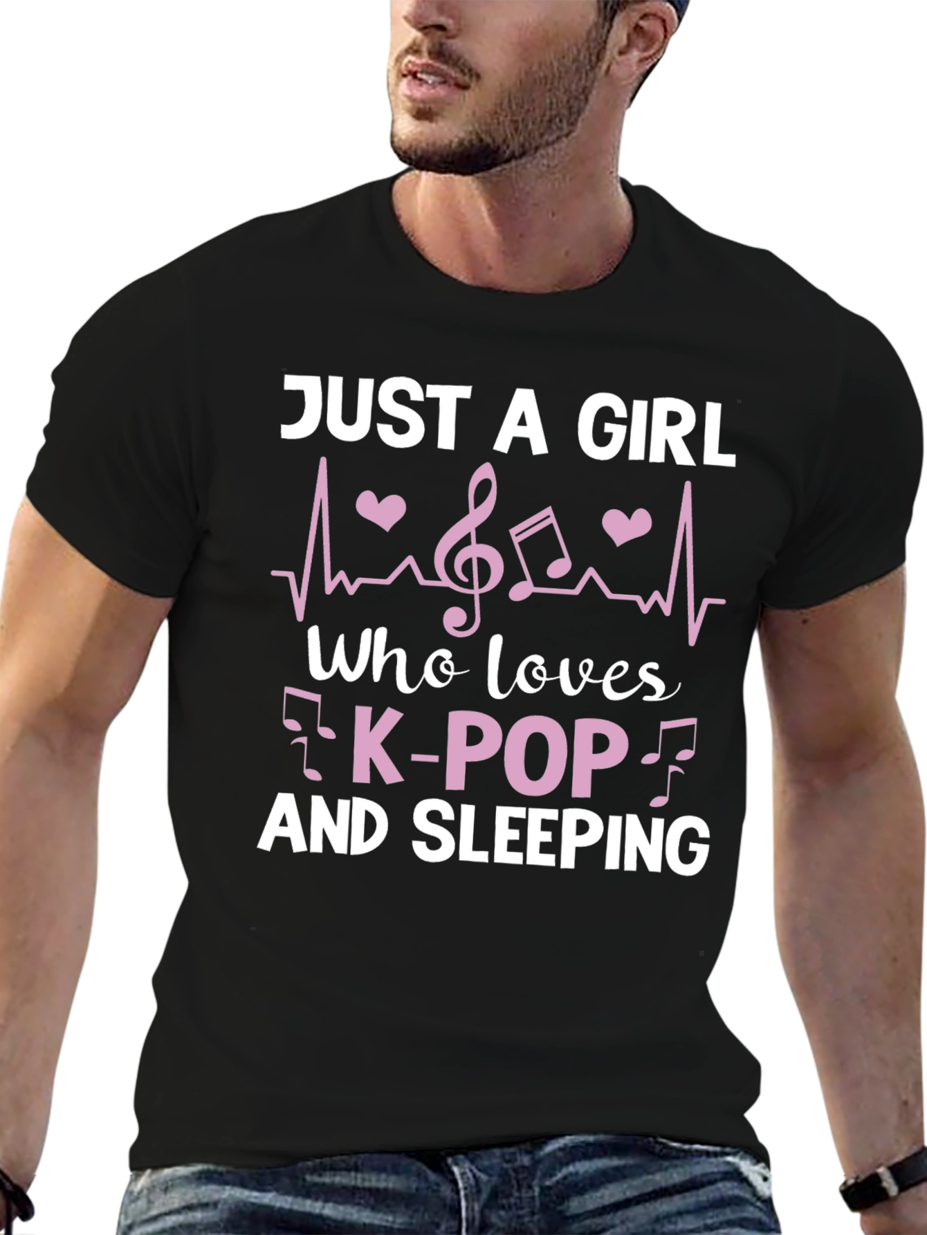 Just a Girl Who Loves K-Pop and Sleeping T-Shirt