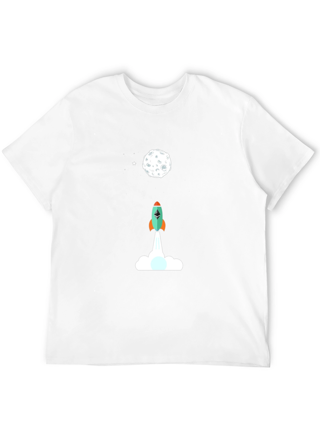 Ethereum Rocket to the Moon Black T-Shirt