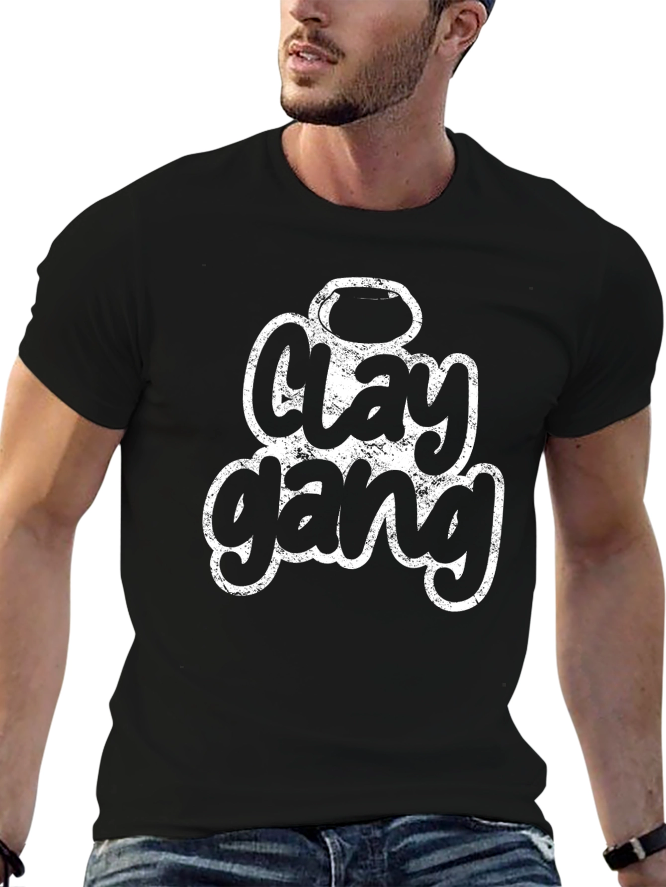 Clay Gang Graphic Tee - Unisex Black T-Shirt