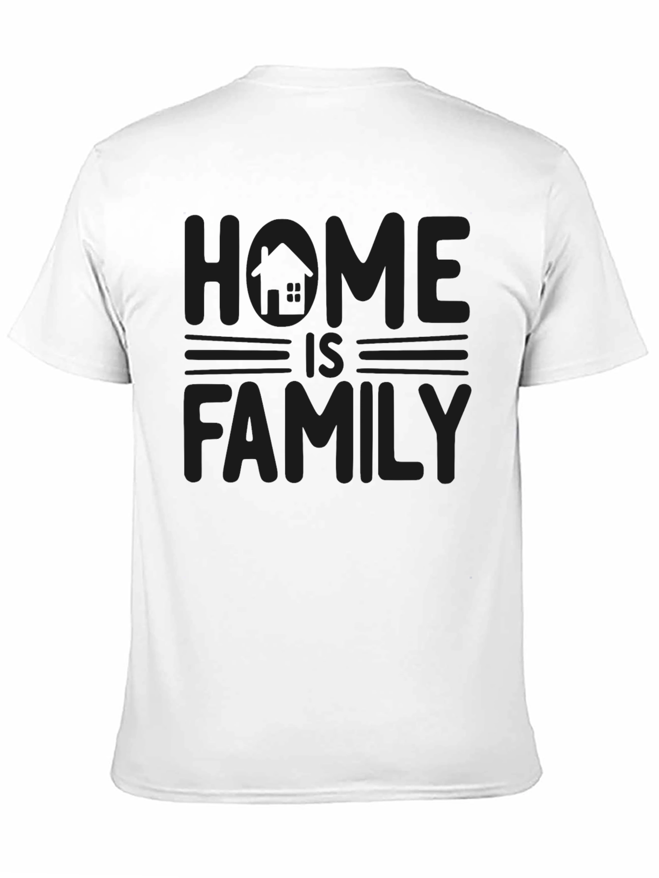 Home Is Family Black Graphic T-Shirt