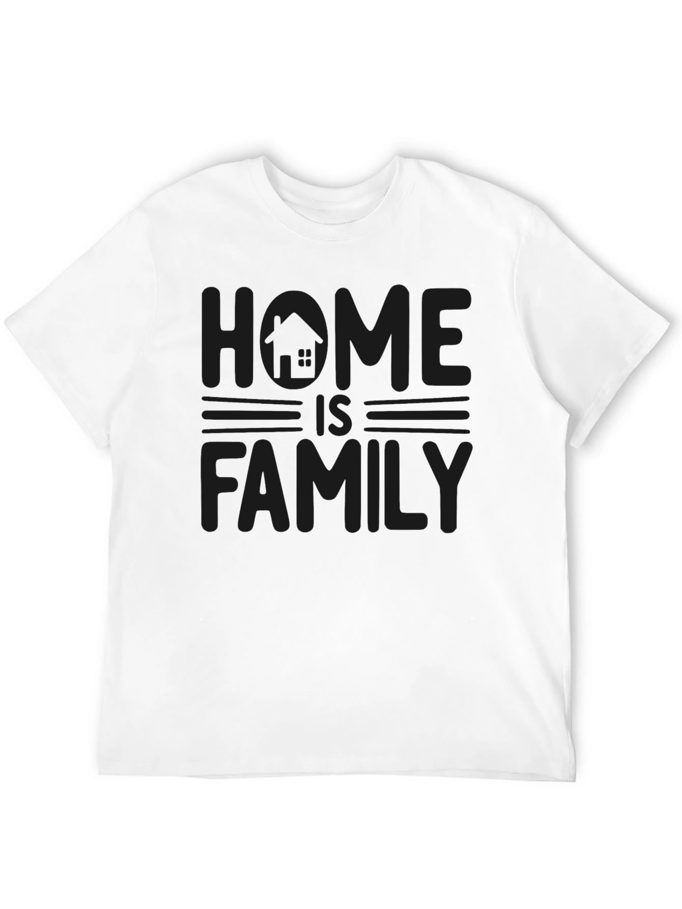 Home Is Family Black Graphic T-Shirt