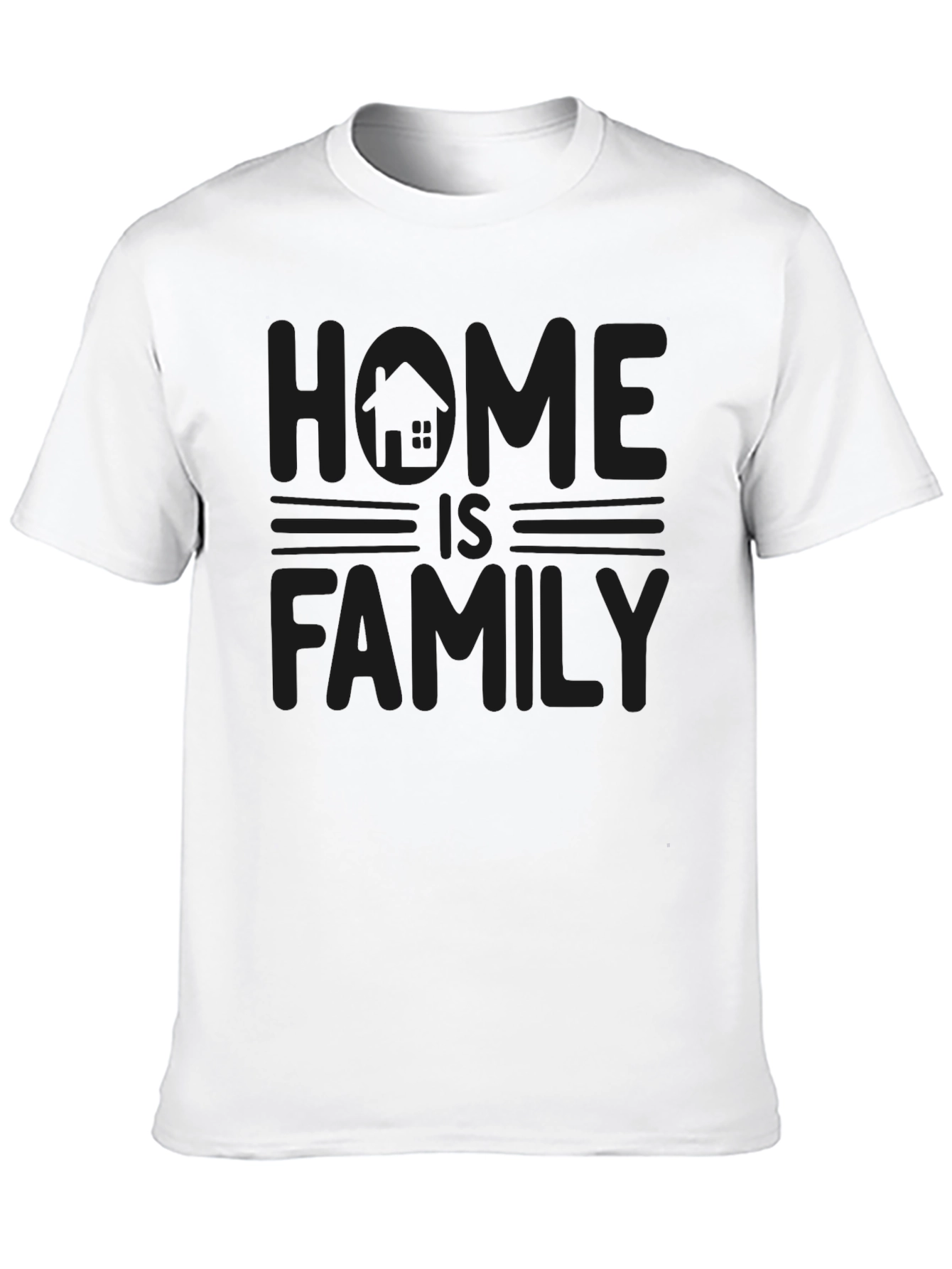 Home Is Family Black Graphic T-Shirt