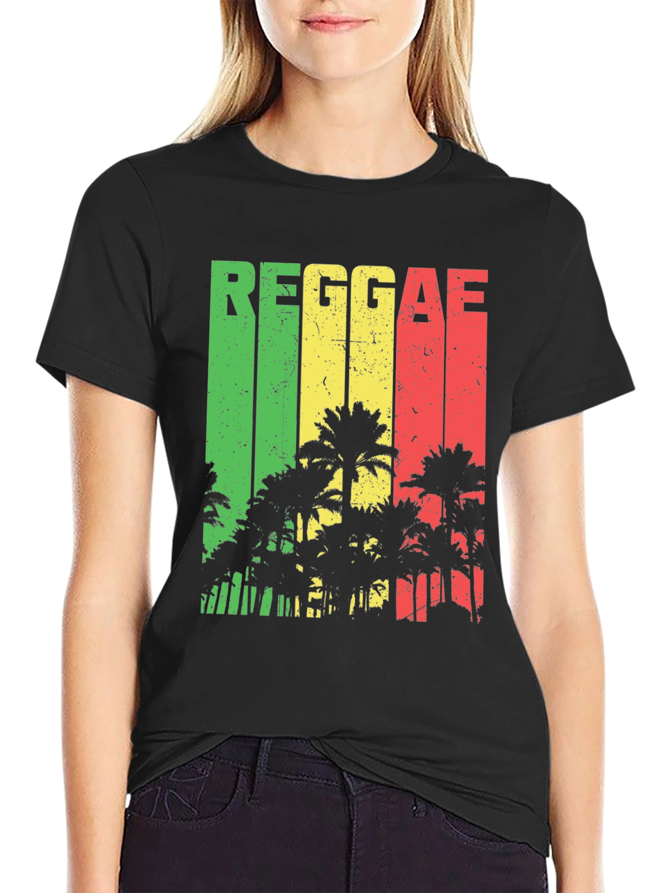 Reggae Palm Tree Graphic T-Shirt