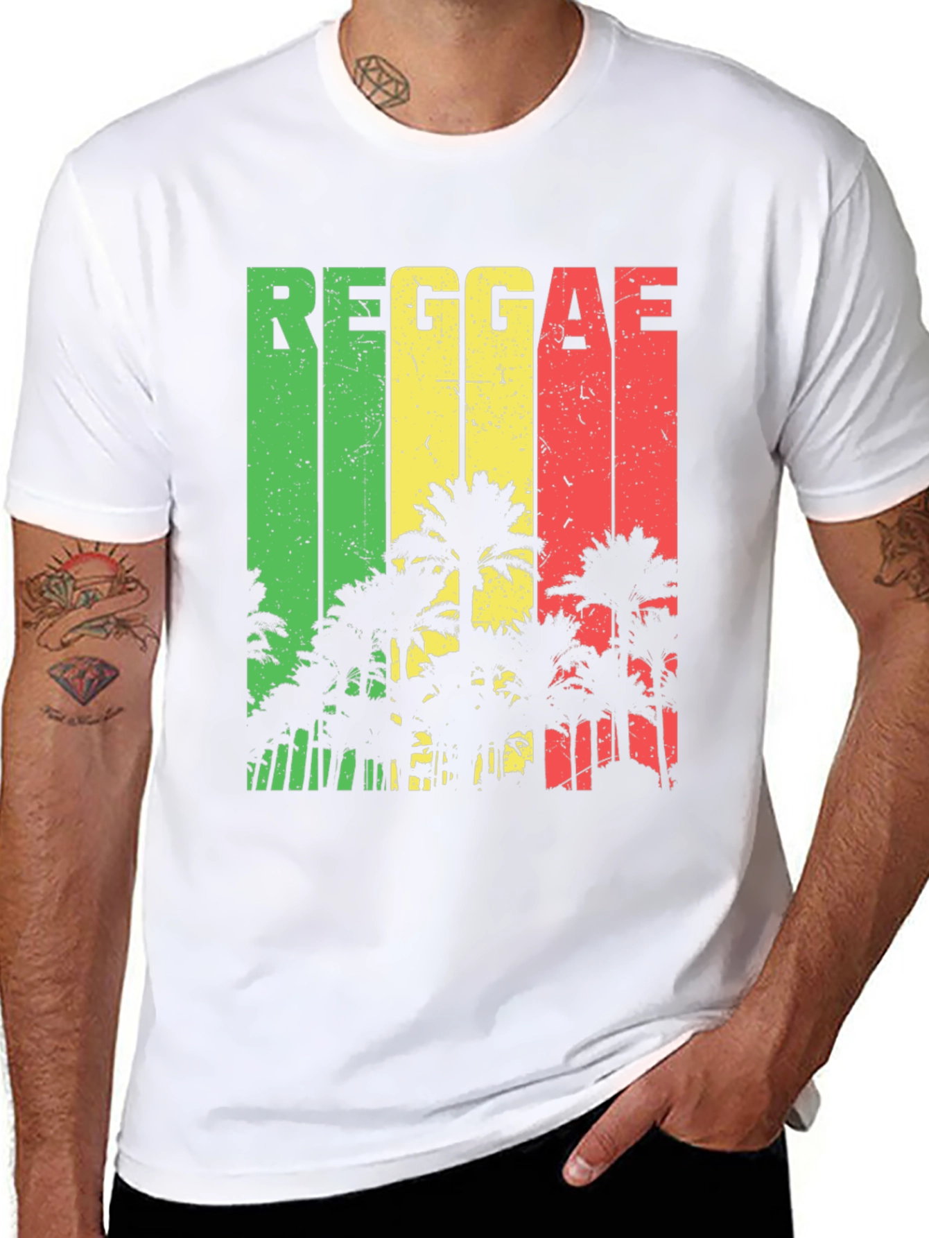 Reggae Palm Tree Graphic T-Shirt