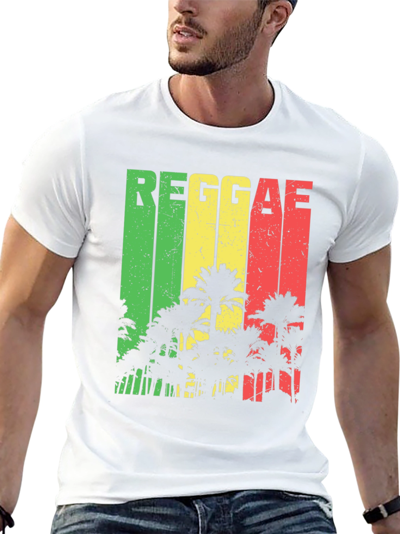 Reggae Palm Tree Graphic T-Shirt