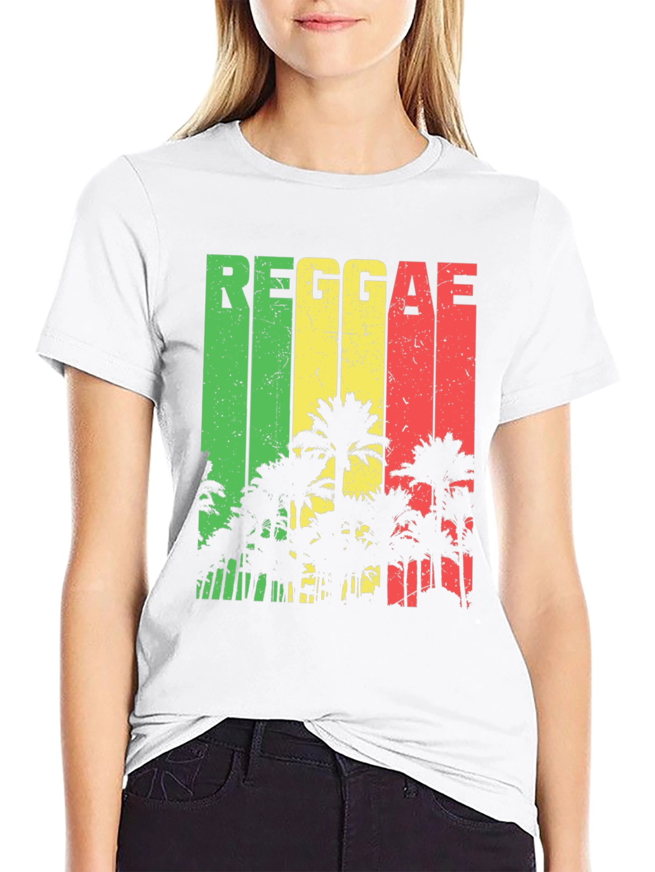 Reggae Palm Tree Graphic T-Shirt