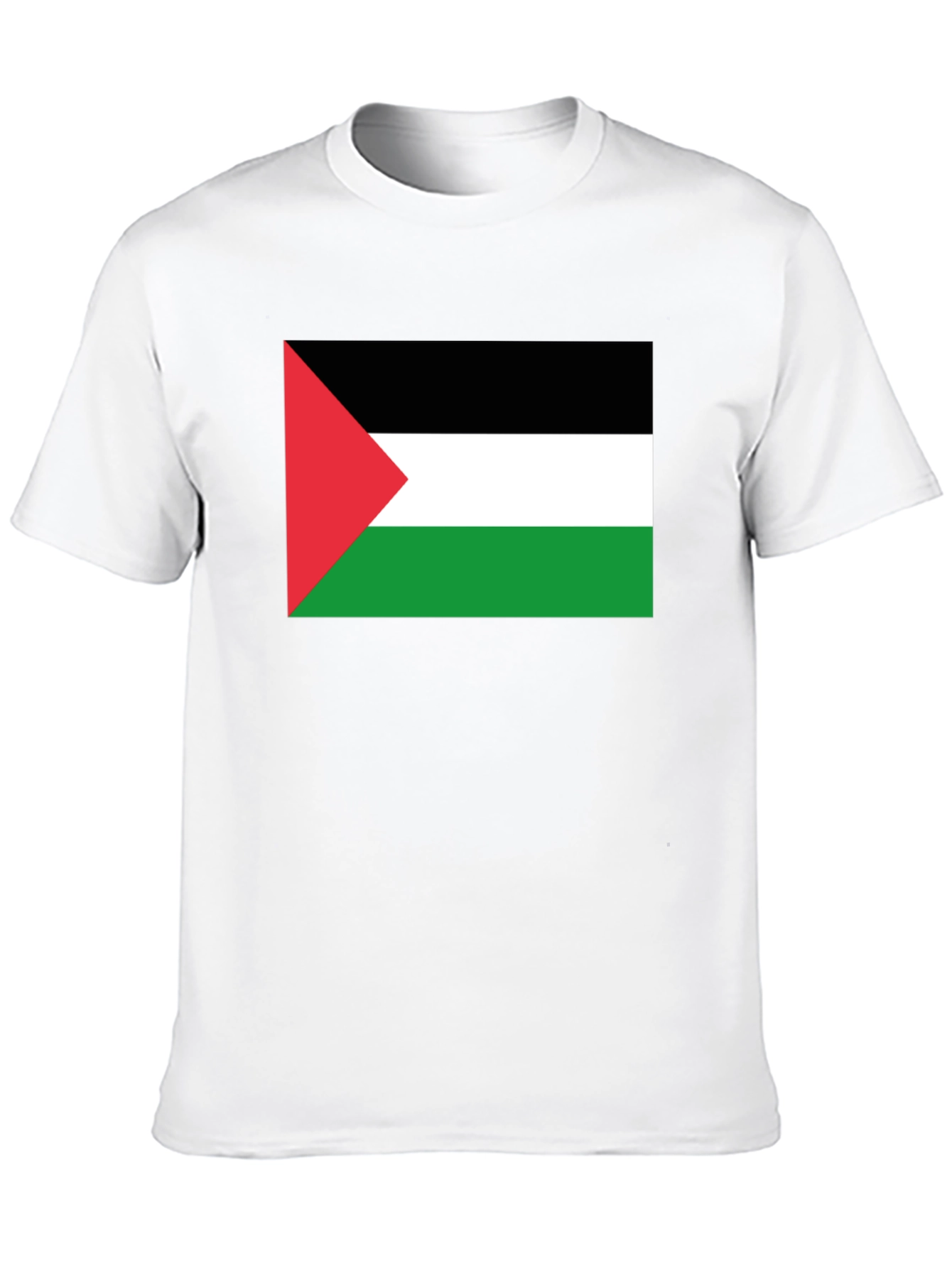 Palestine Flag T-Shirt - Black Short Sleeve