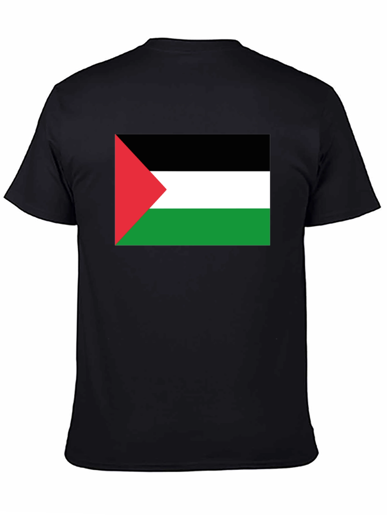 Palestine Flag T-Shirt - Black Short Sleeve