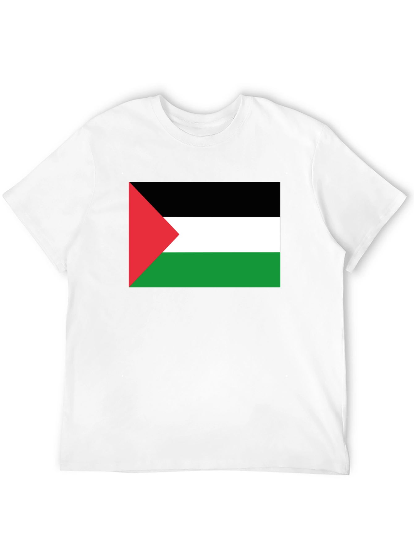 Palestine Flag T-Shirt - Black Short Sleeve