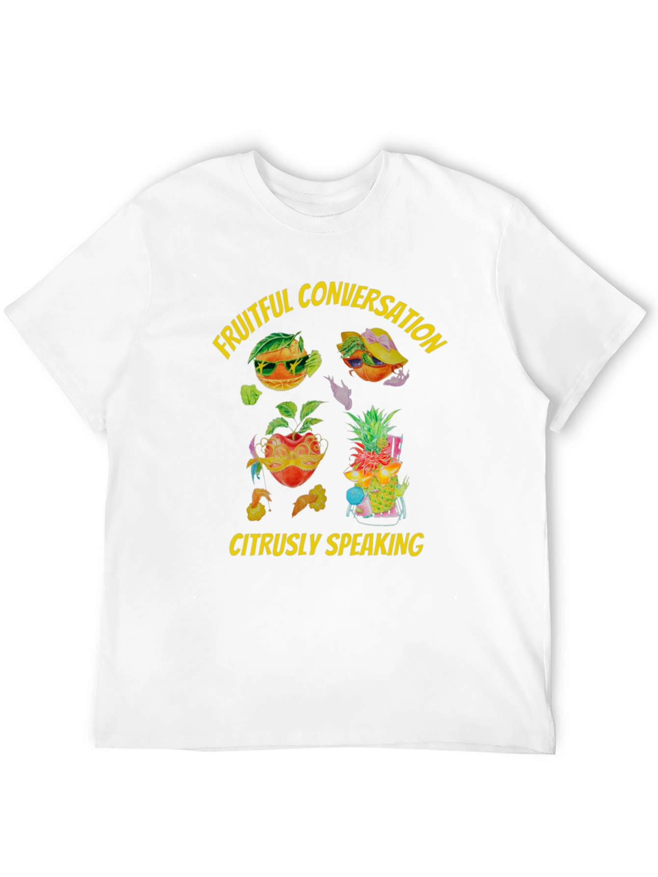 Fruitful Conversation T-Shirt - Citrus Design