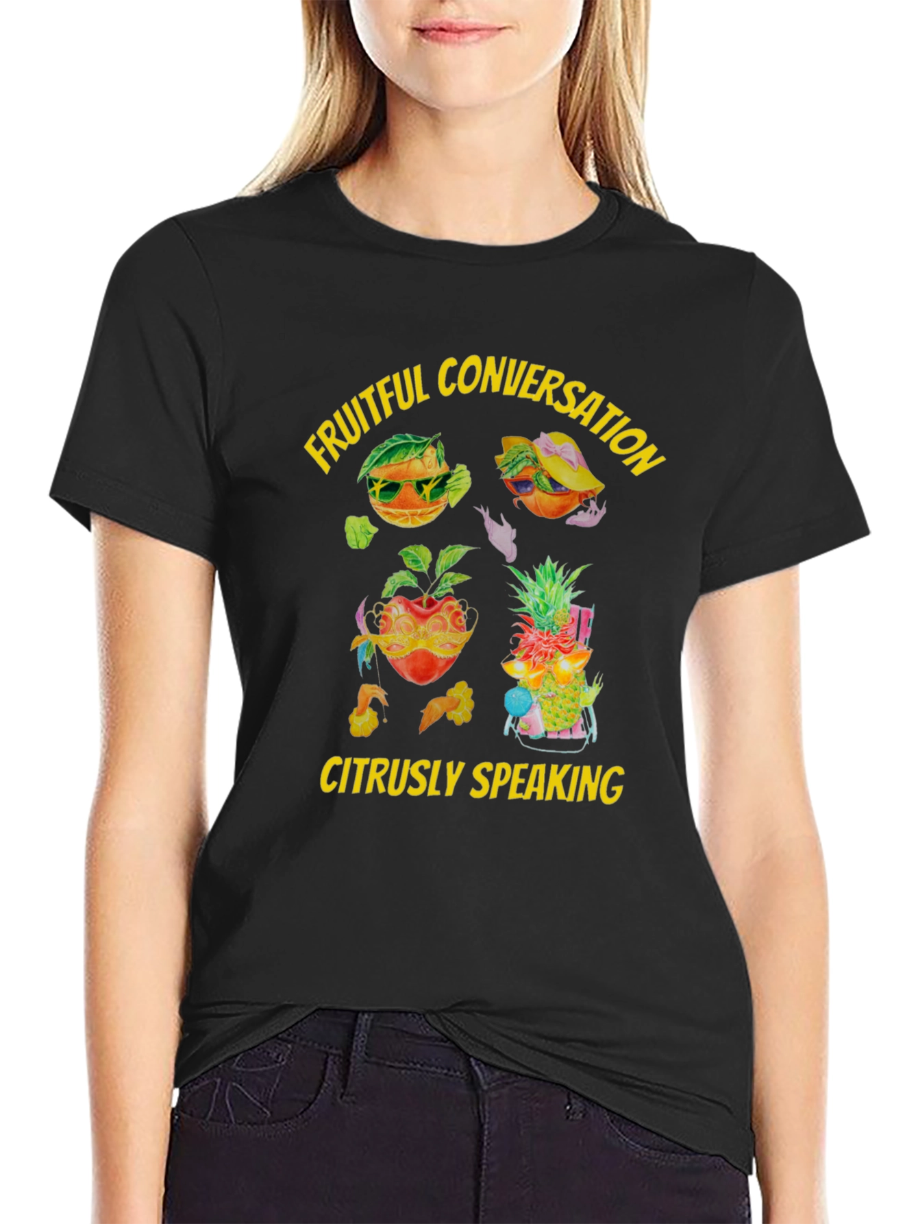 Fruitful Conversation T-Shirt - Citrus Design