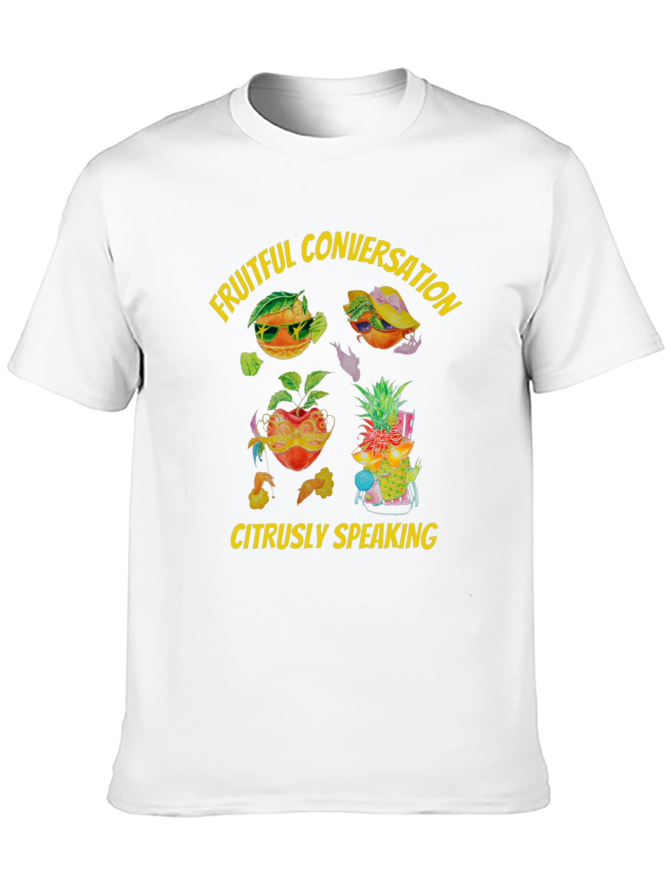 Fruitful Conversation T-Shirt - Citrus Design