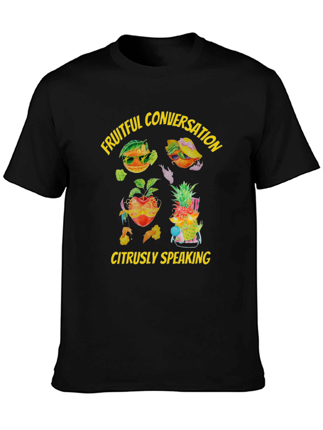 Fruitful Conversation T-Shirt - Citrus Design