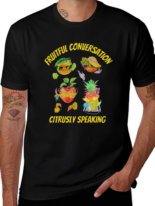 Fruitful Conversation T-Shirt - Citrus Design