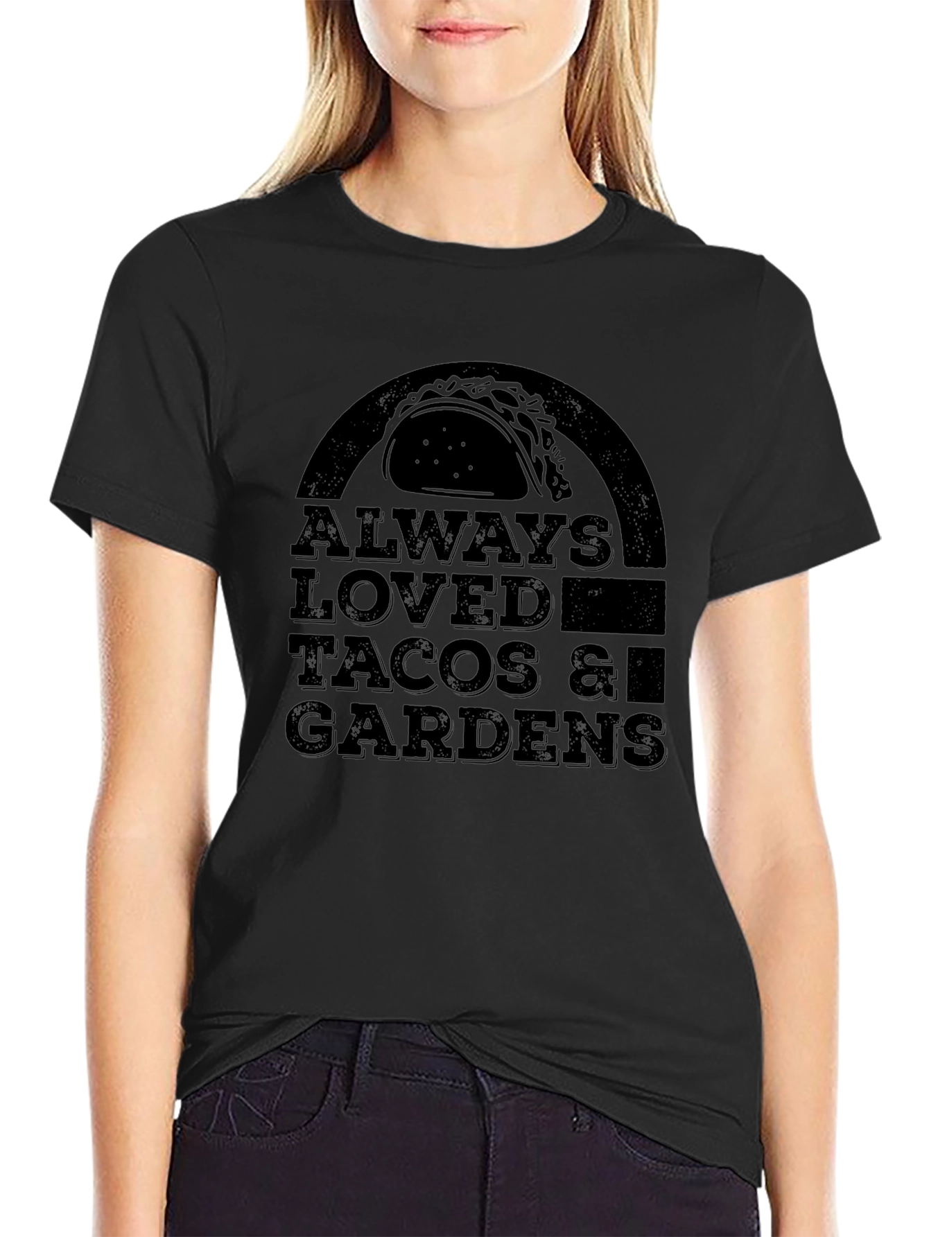 Tacos & Gardens Graphic T-Shirt - Mens Black Tee