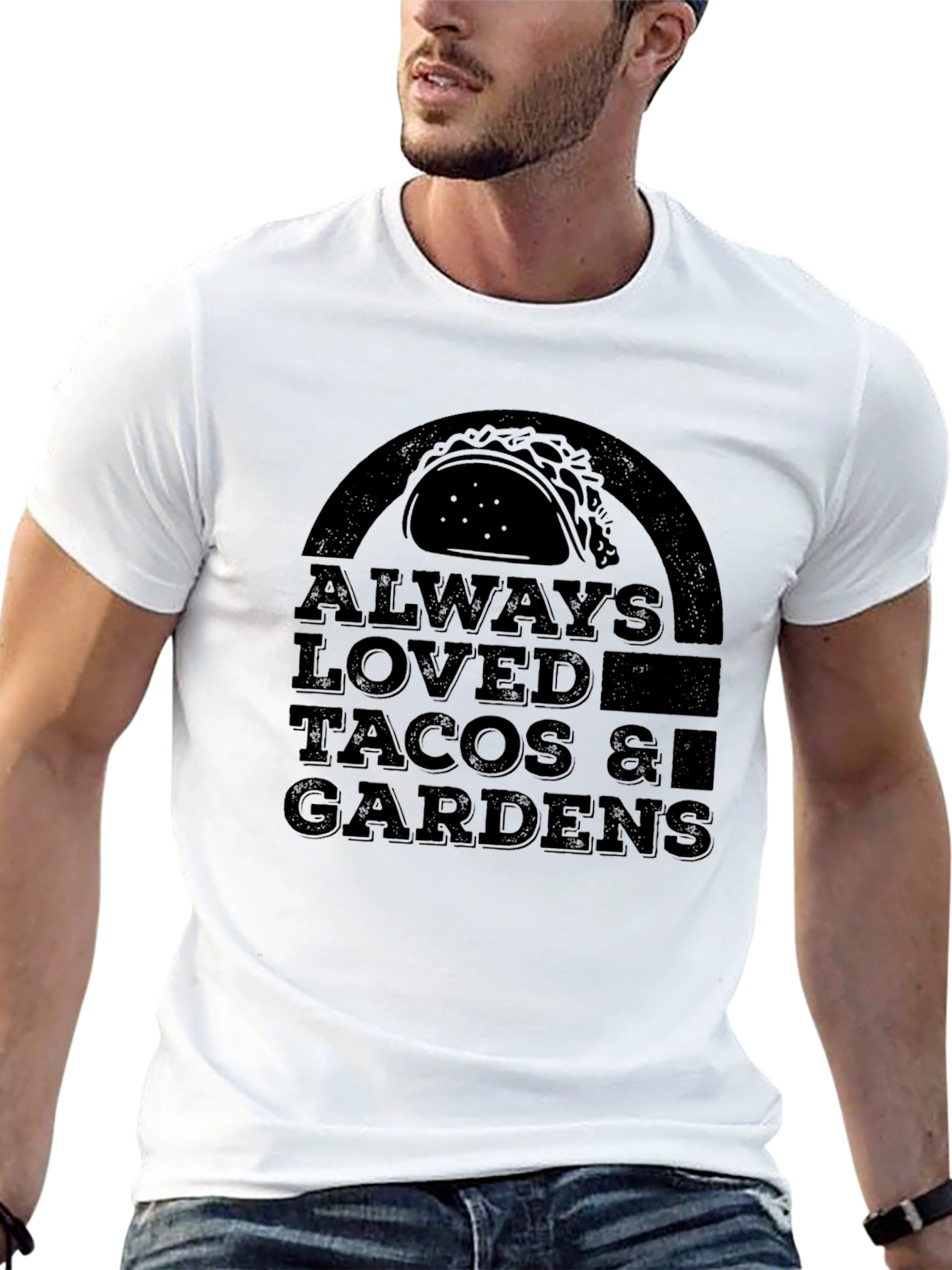 Tacos & Gardens Graphic T-Shirt - Mens Black Tee