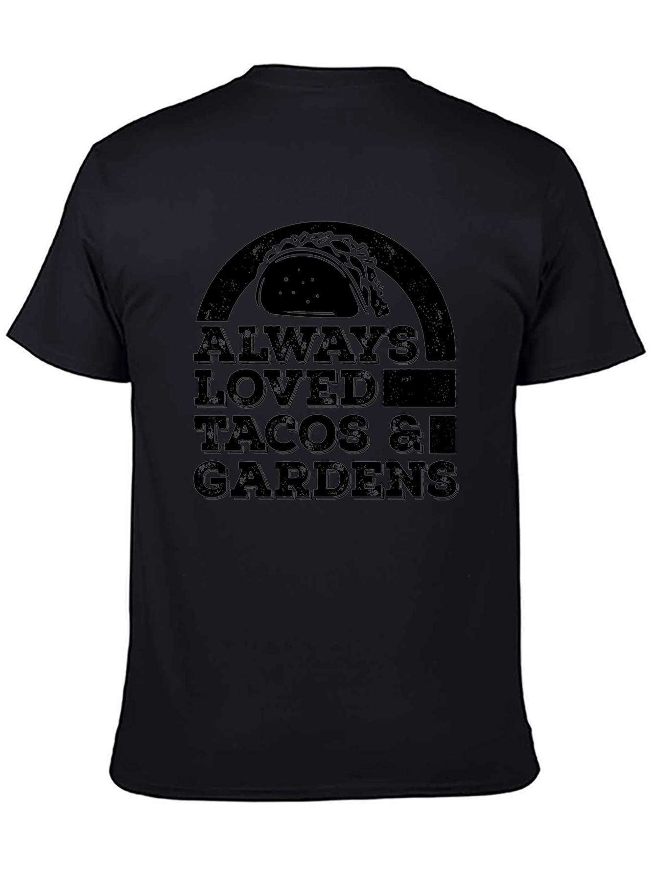 Tacos & Gardens Graphic T-Shirt - Mens Black Tee