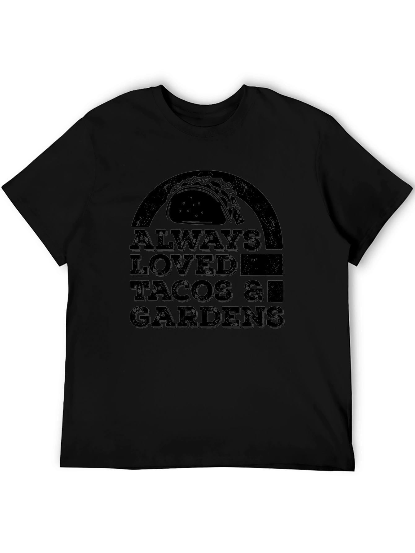 Tacos & Gardens Graphic T-Shirt - Mens Black Tee