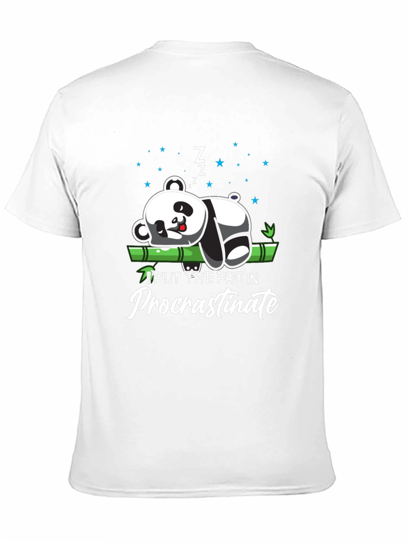 Procrastinating Panda Black T-Shirt