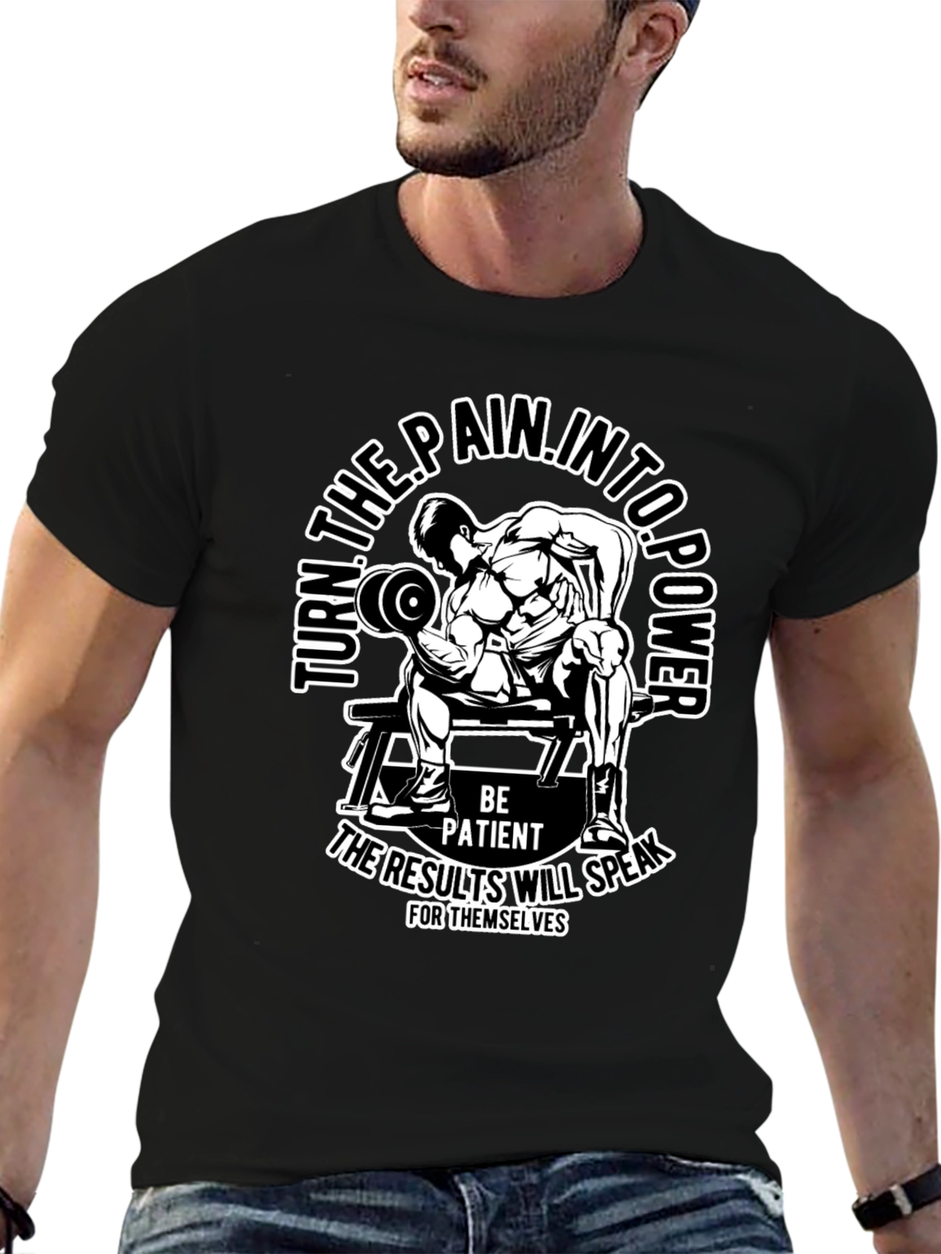 Motivational Gym T-Shirt: Turn Pain Into Power