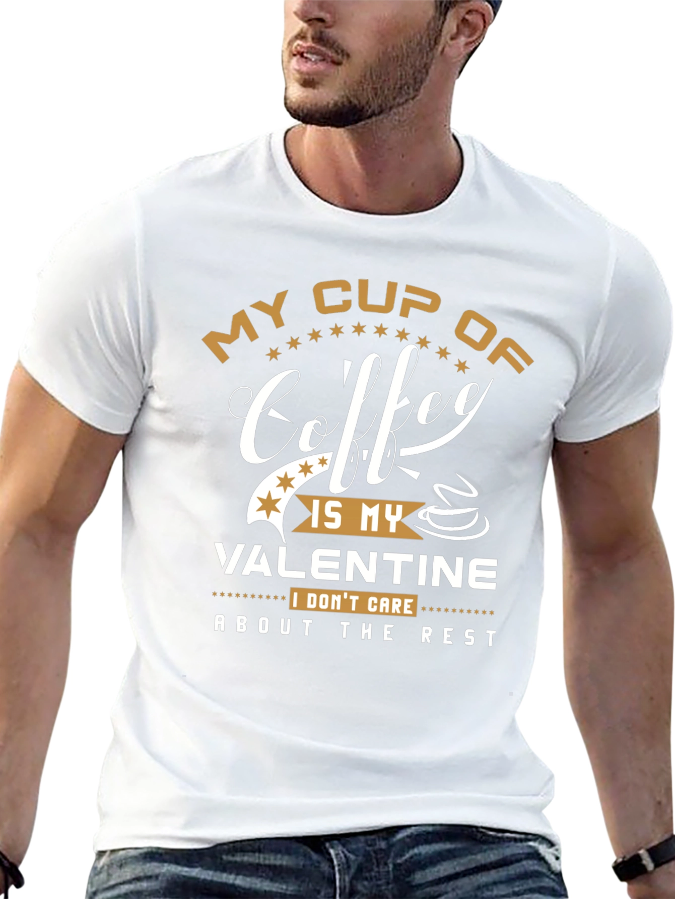 Coffee Valentines Day T-Shirt - Funny Graphic Tee