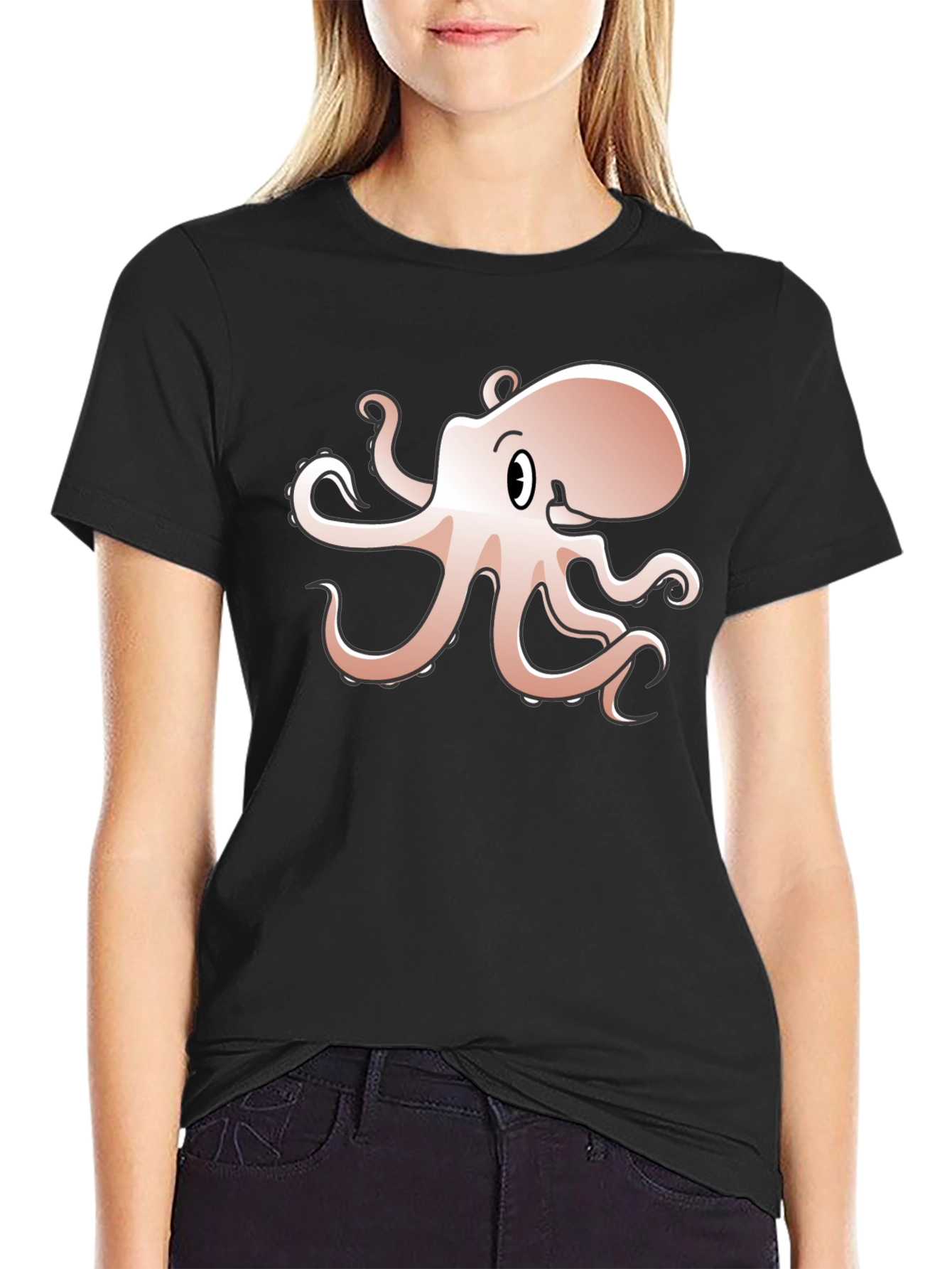 Octopus Graphic Black T-Shirt
