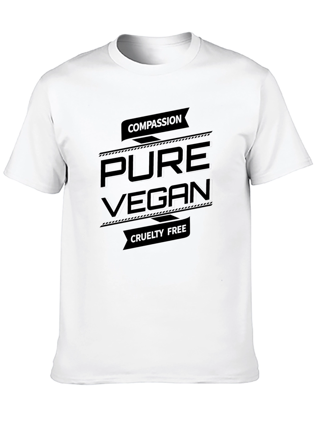 Pure Vegan Compassion Tee - Cruelty-Free Statement Shirt