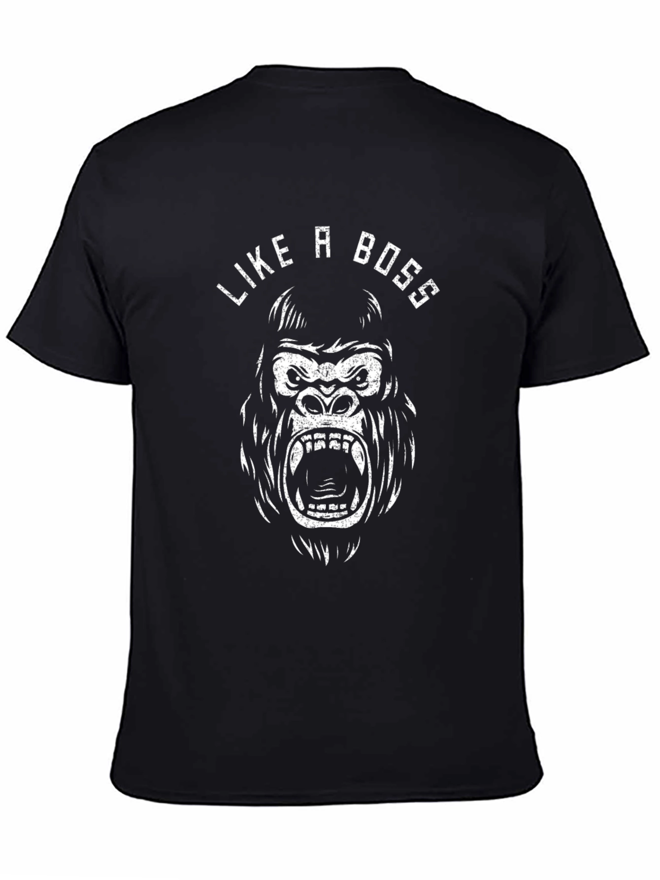Like A Boss Gorilla Graphic Tee - Black