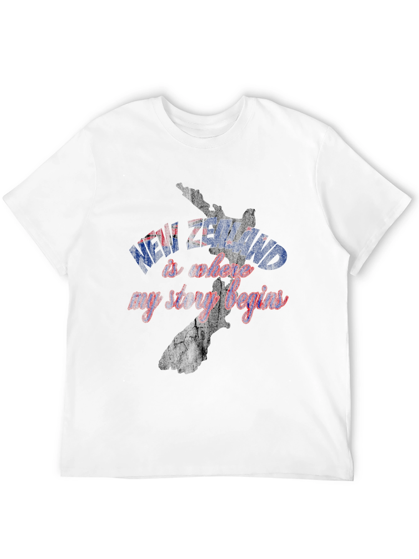 New Zealand Story Begins Black Graphic Tee