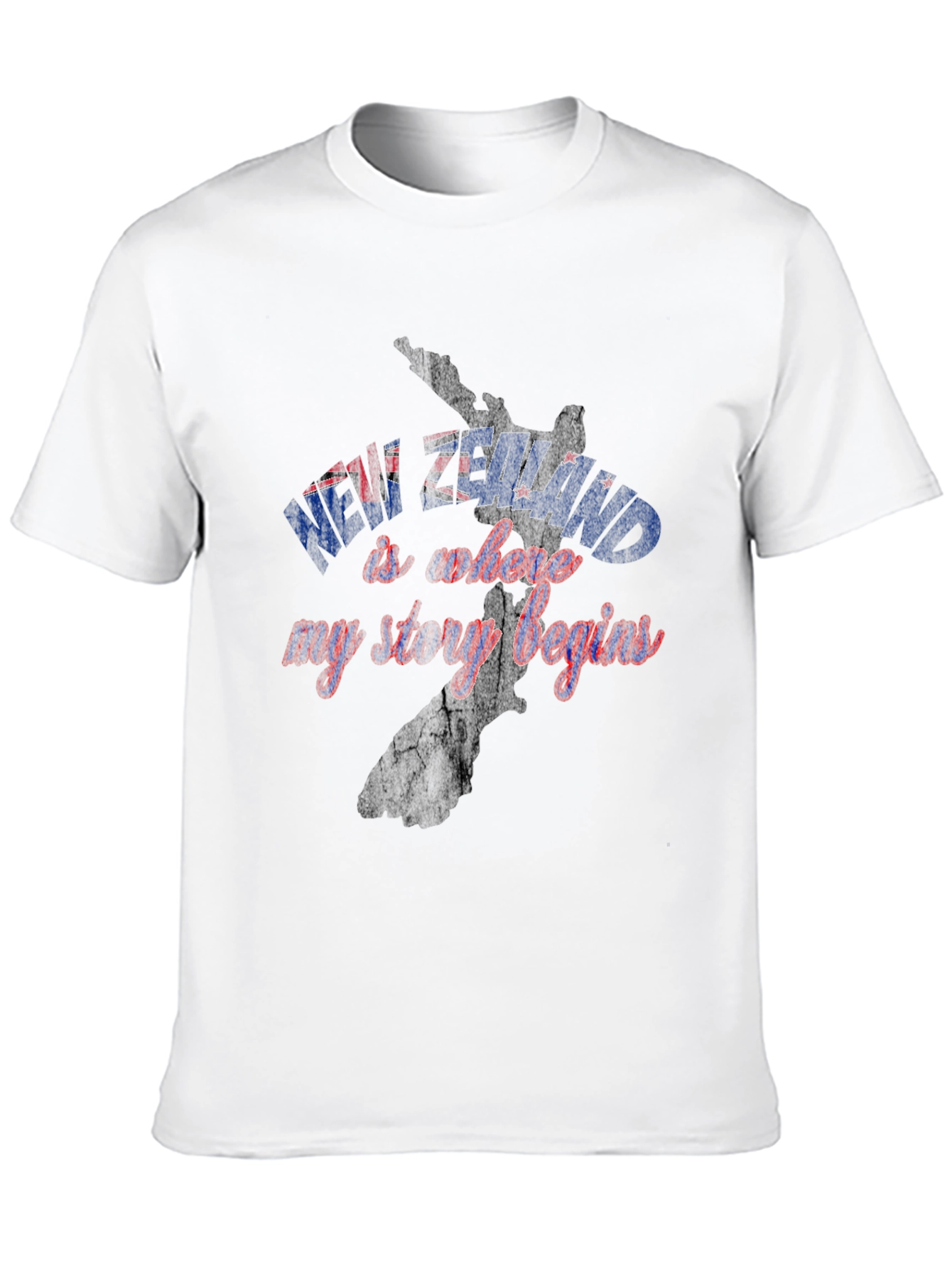 New Zealand Story Begins Black Graphic Tee