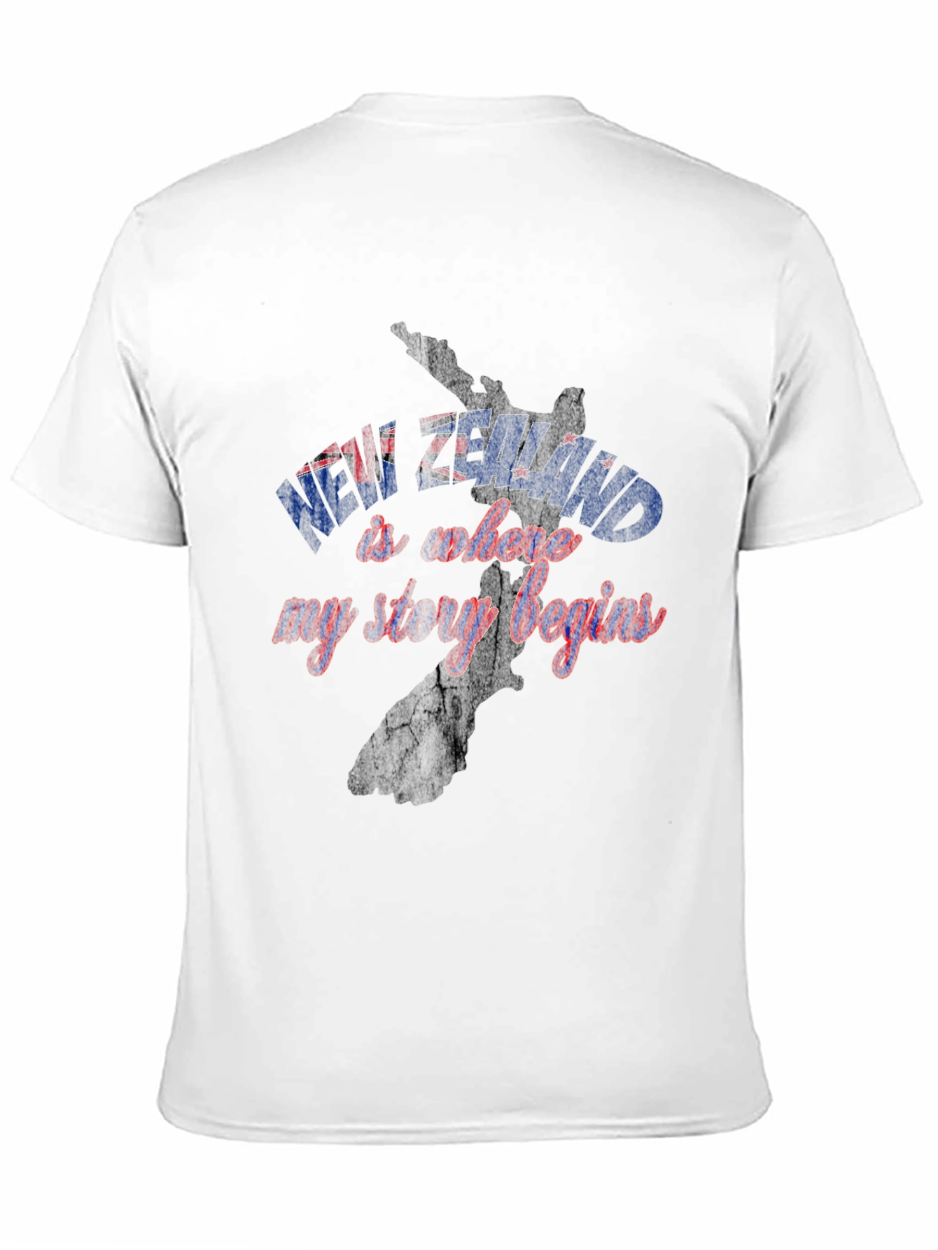 New Zealand Story Begins Black Graphic Tee