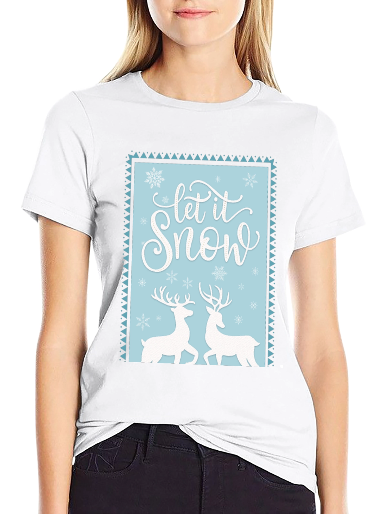 Let it Snow Reindeer Graphic Tee