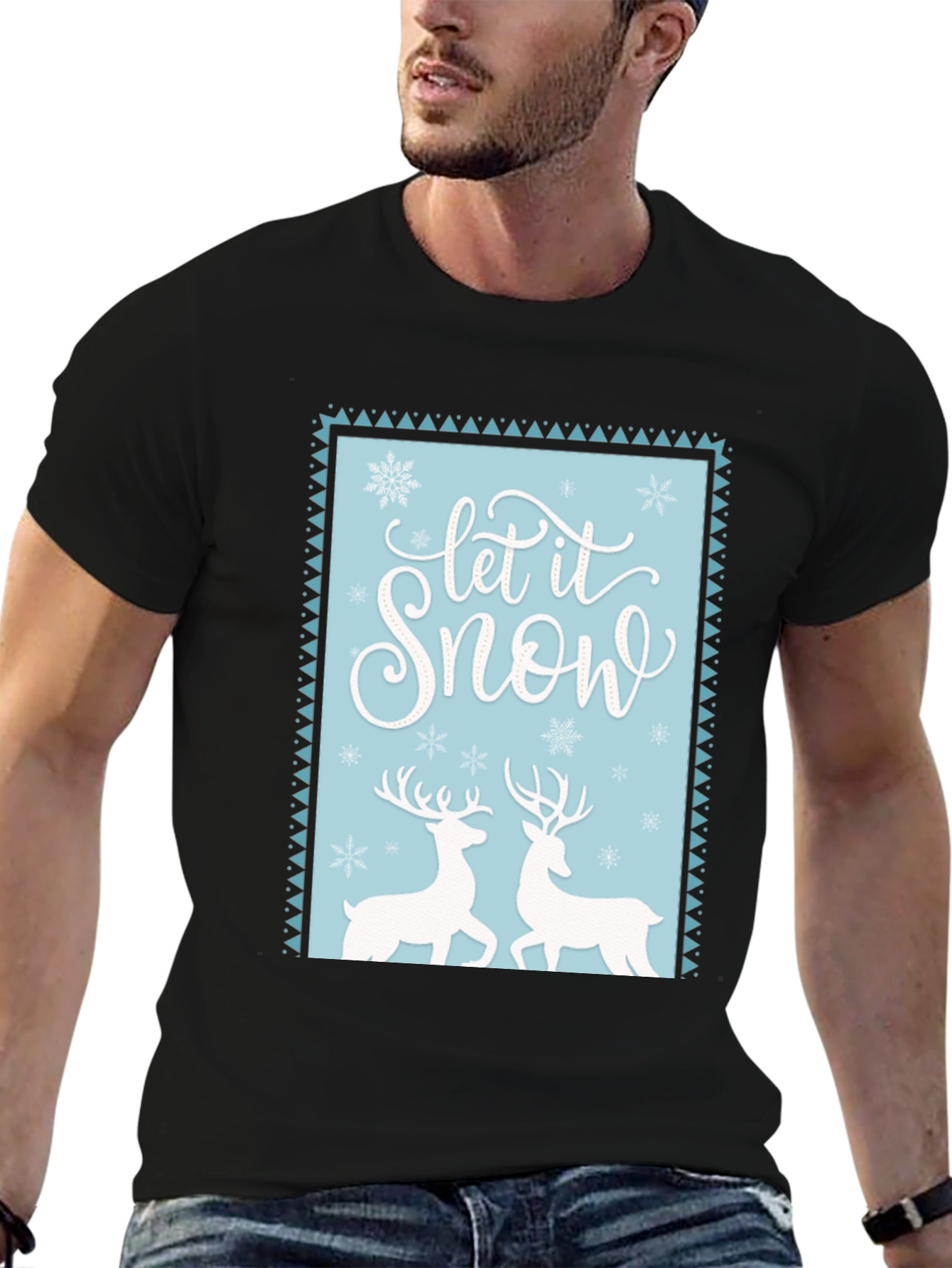 Let it Snow Reindeer Graphic Tee