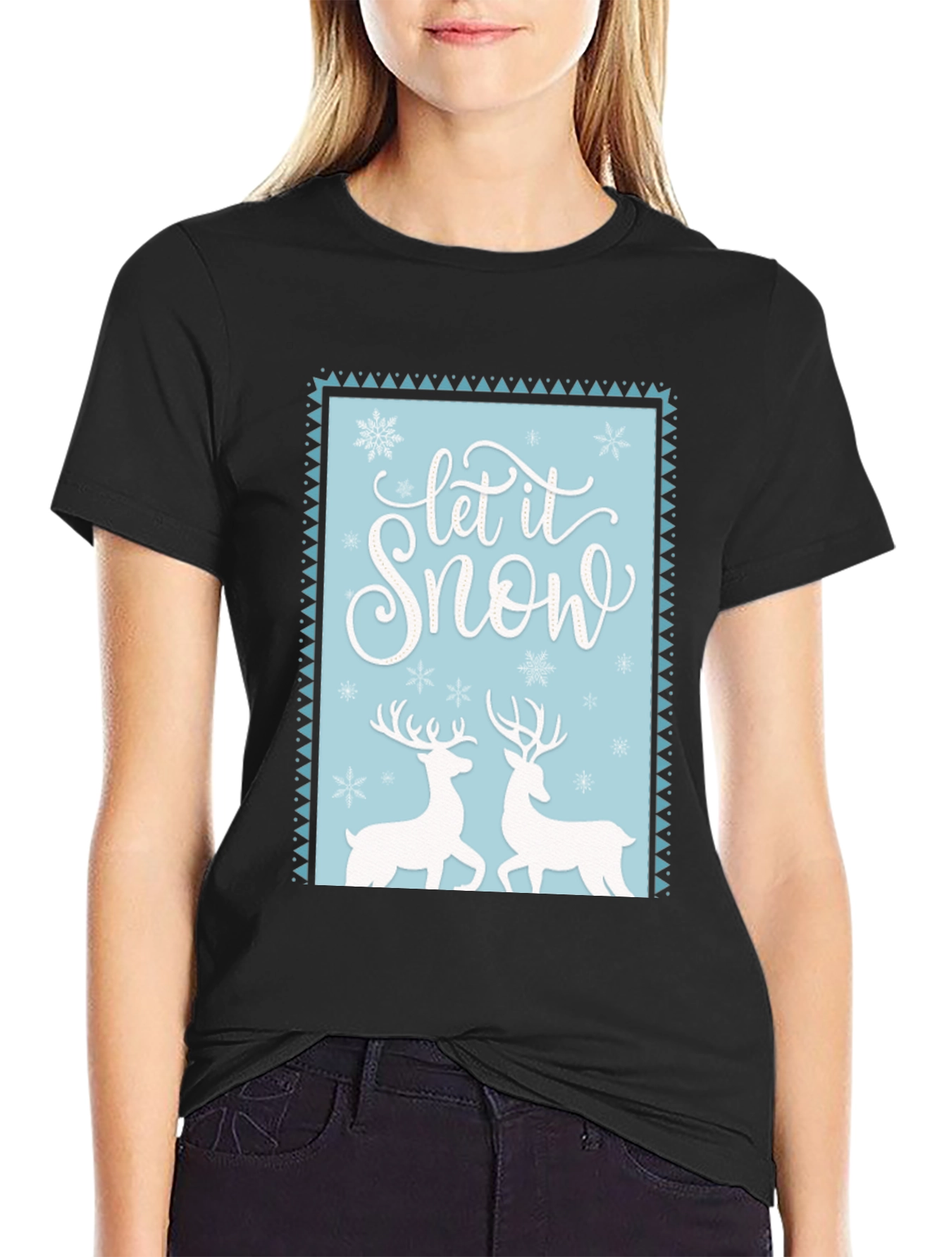 Let it Snow Reindeer Graphic Tee
