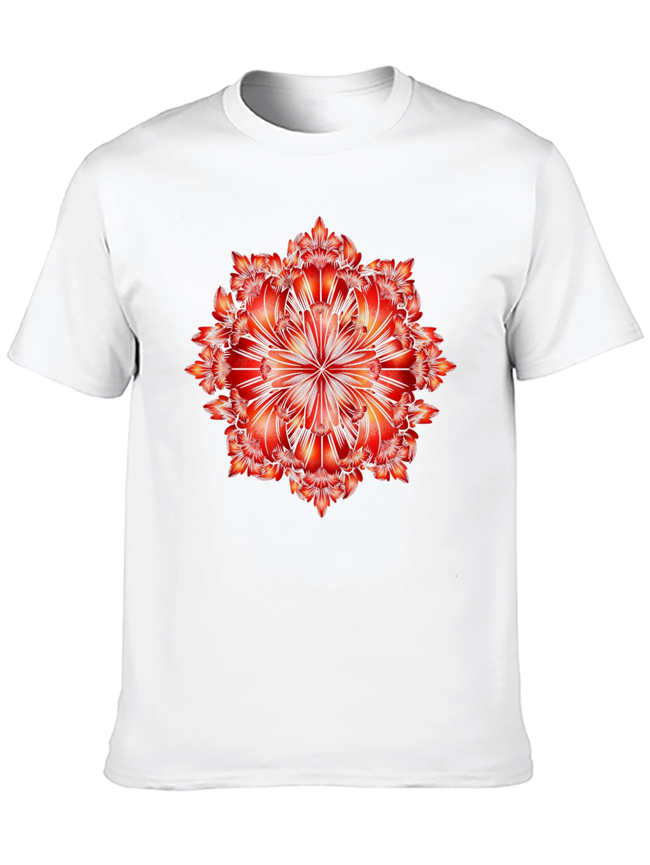 Geometric Mandala Graphic Tee - Bold Black T-Shirt