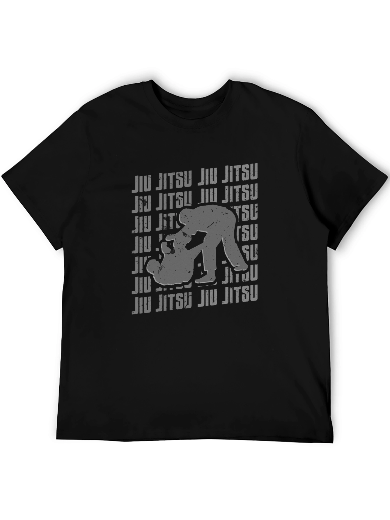 Jiu Jitsu Graphic Print Black T-Shirt