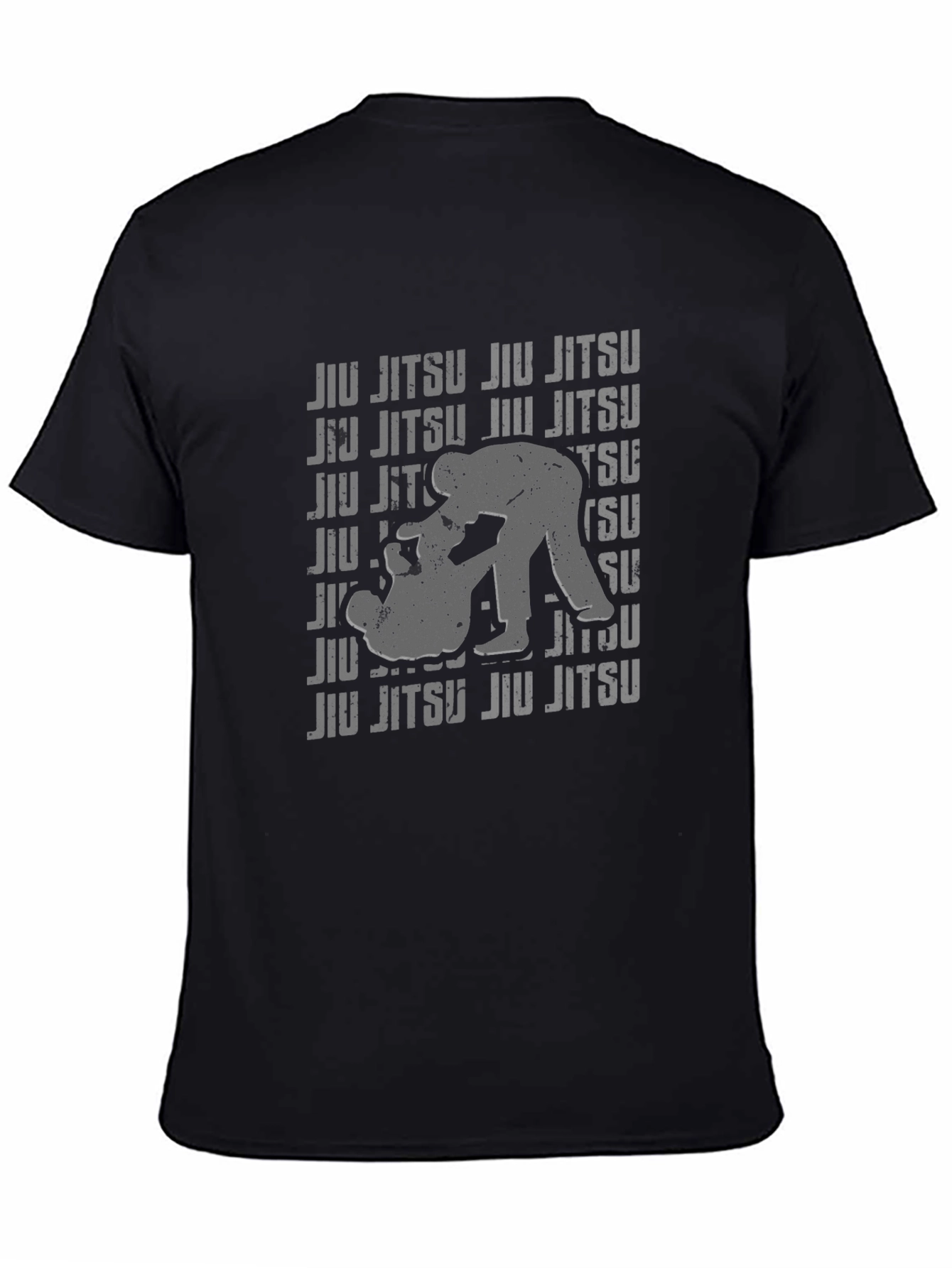 Jiu Jitsu Graphic Print Black T-Shirt