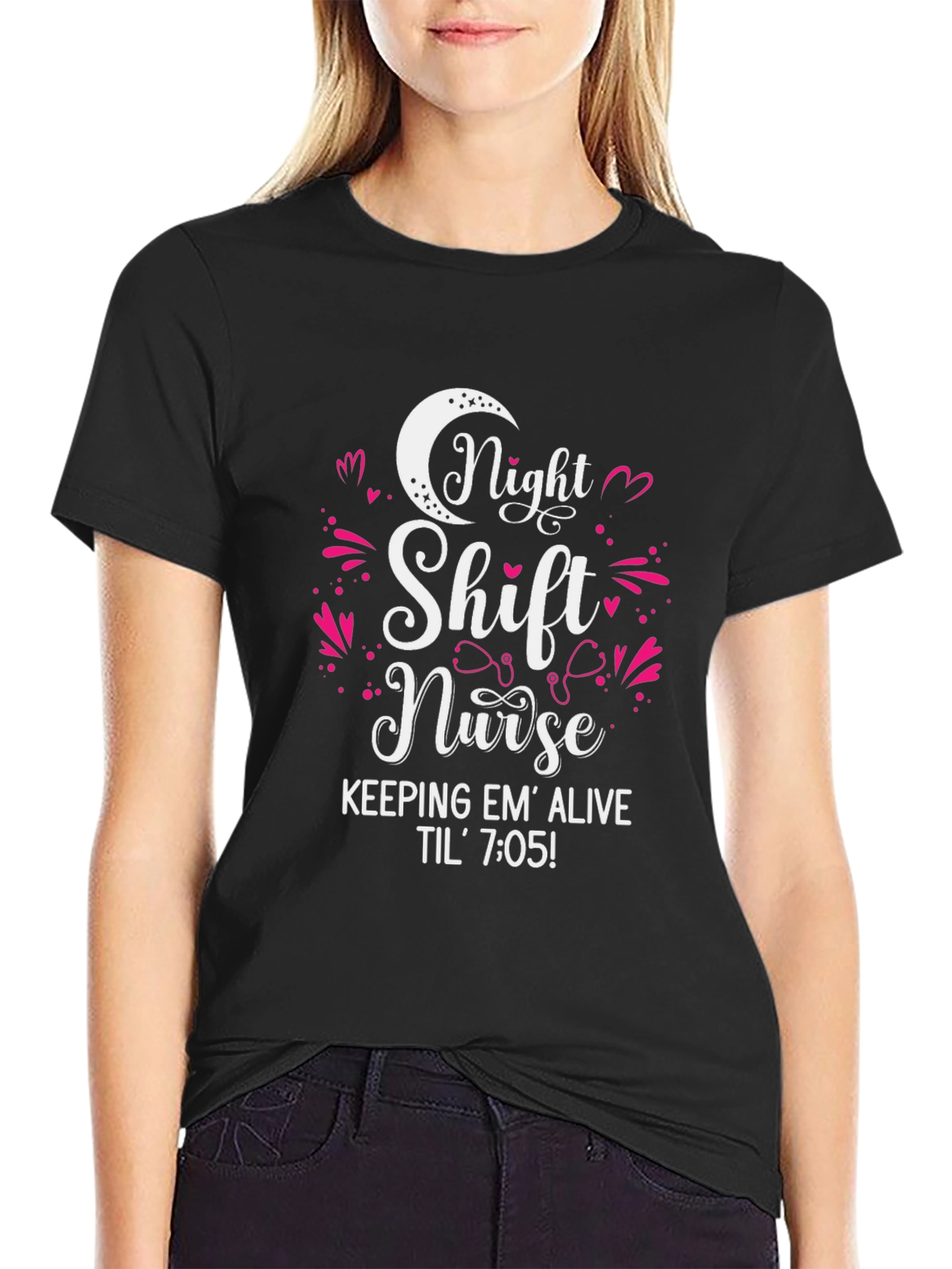 Night Shift Nurse Tee - Keeping Em Alive