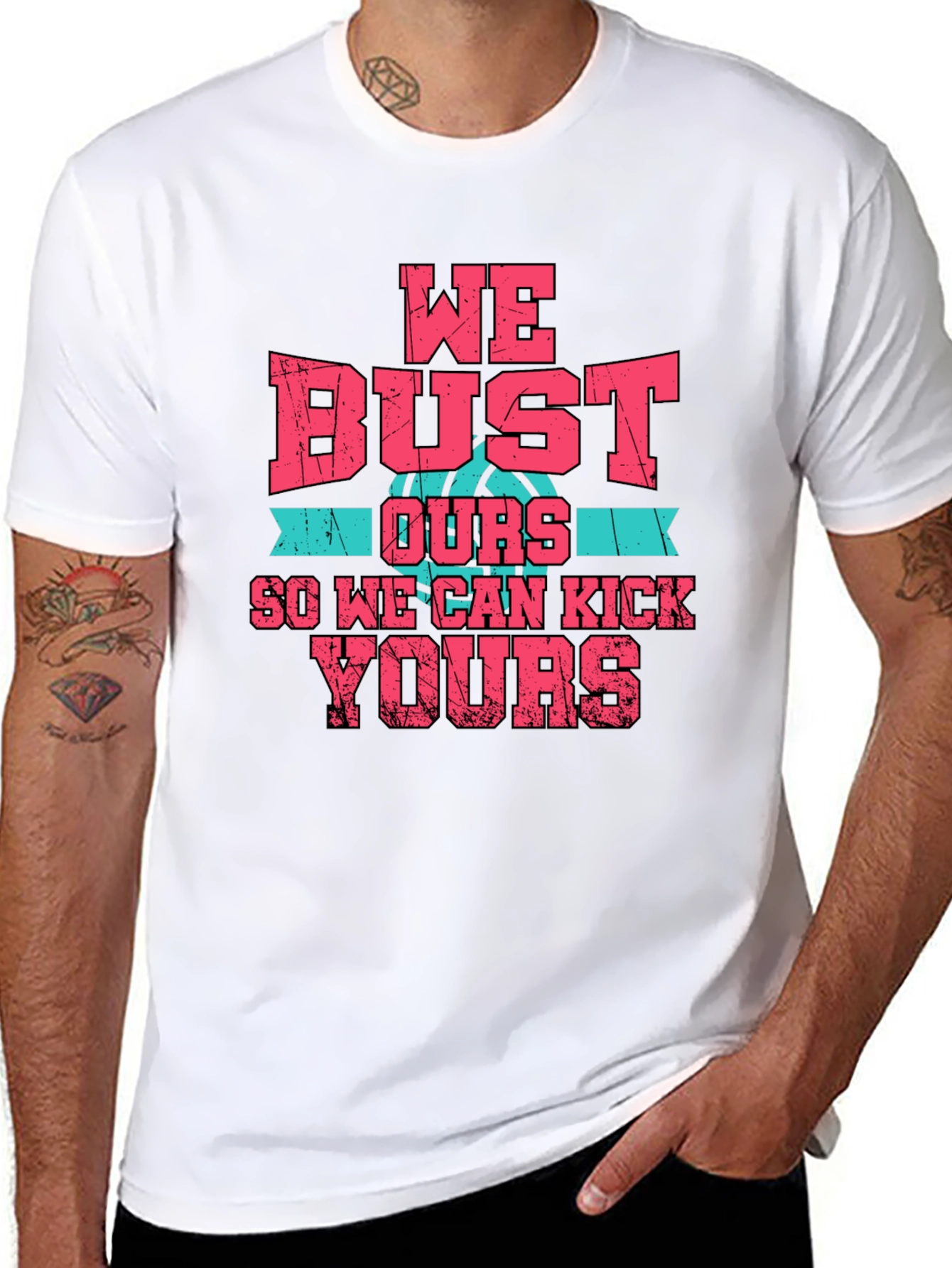 We Bust Ours T-Shirt - Basketball Graphic Tee