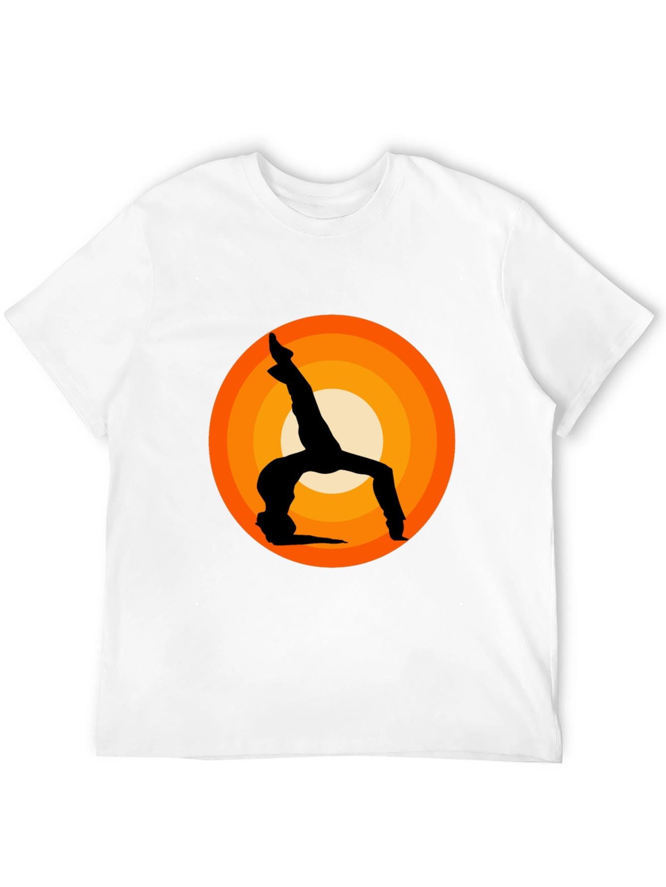 Yoga Silhouette Graphic Tee - Black Cotton Blend