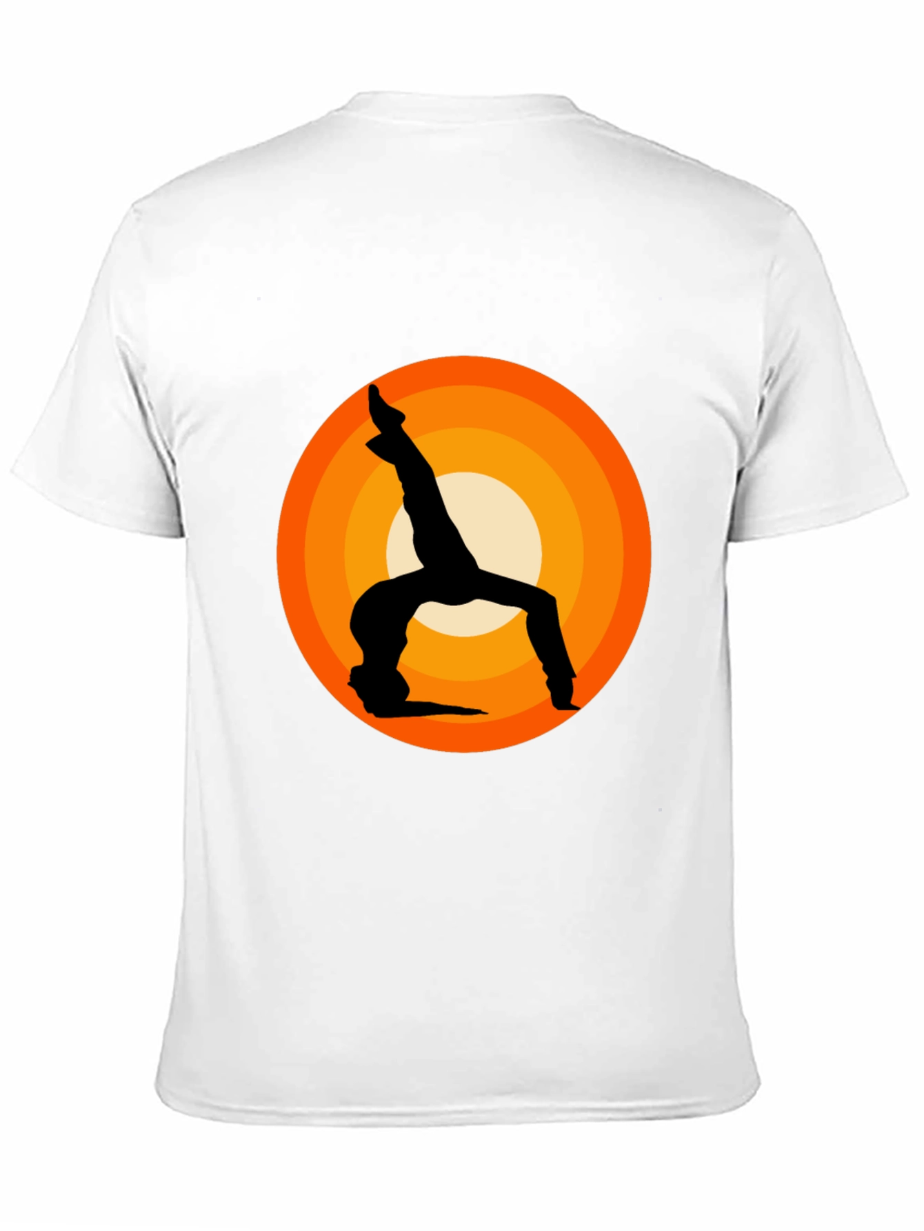Yoga Silhouette Graphic Tee - Black Cotton Blend