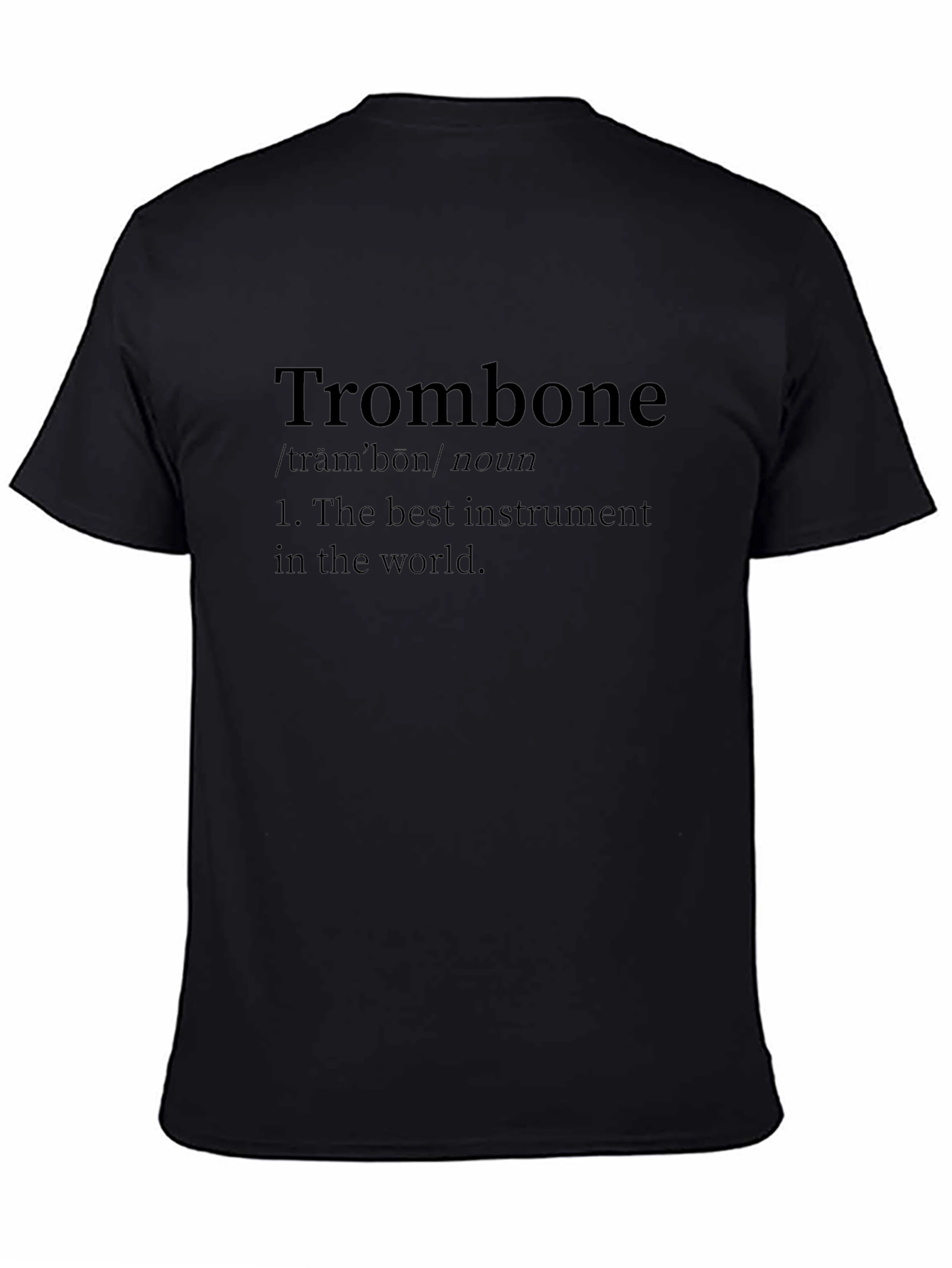 Trombone Definition Black T-Shirt - Musician Gift