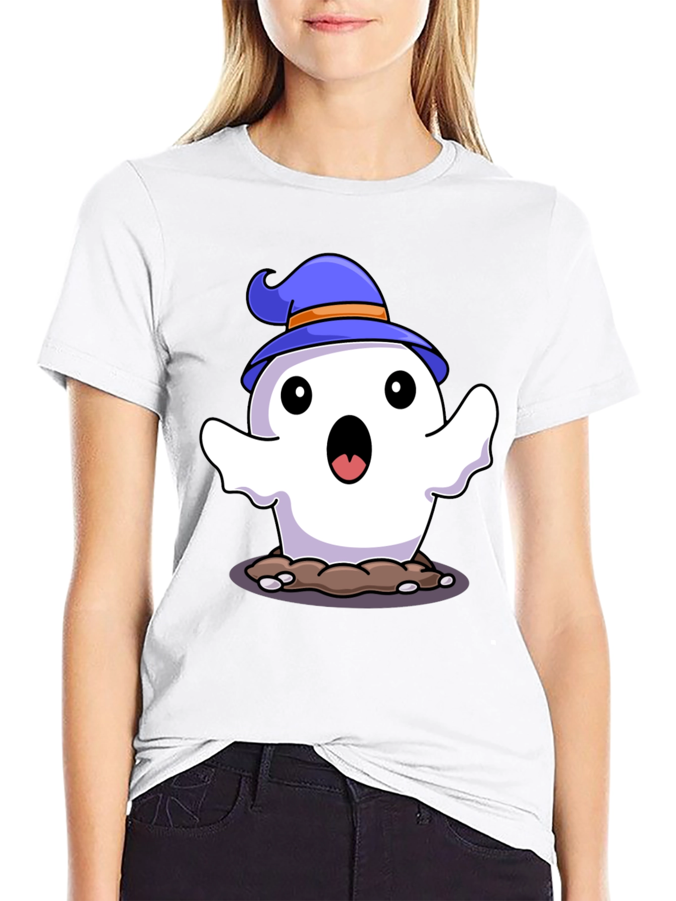 Halloween Ghost T-Shirt - Spooky Cute!